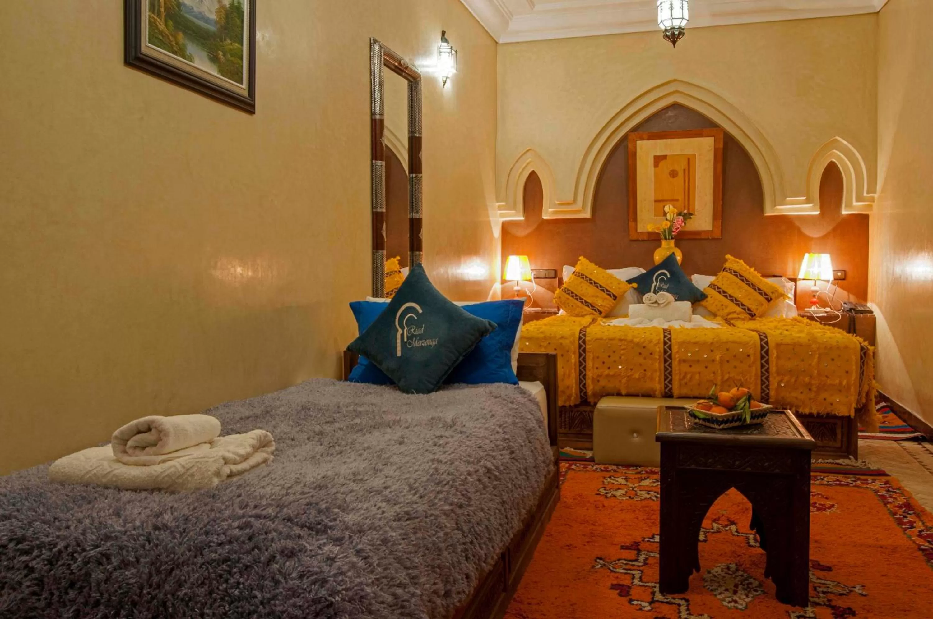 Bed in Riad Merzouga