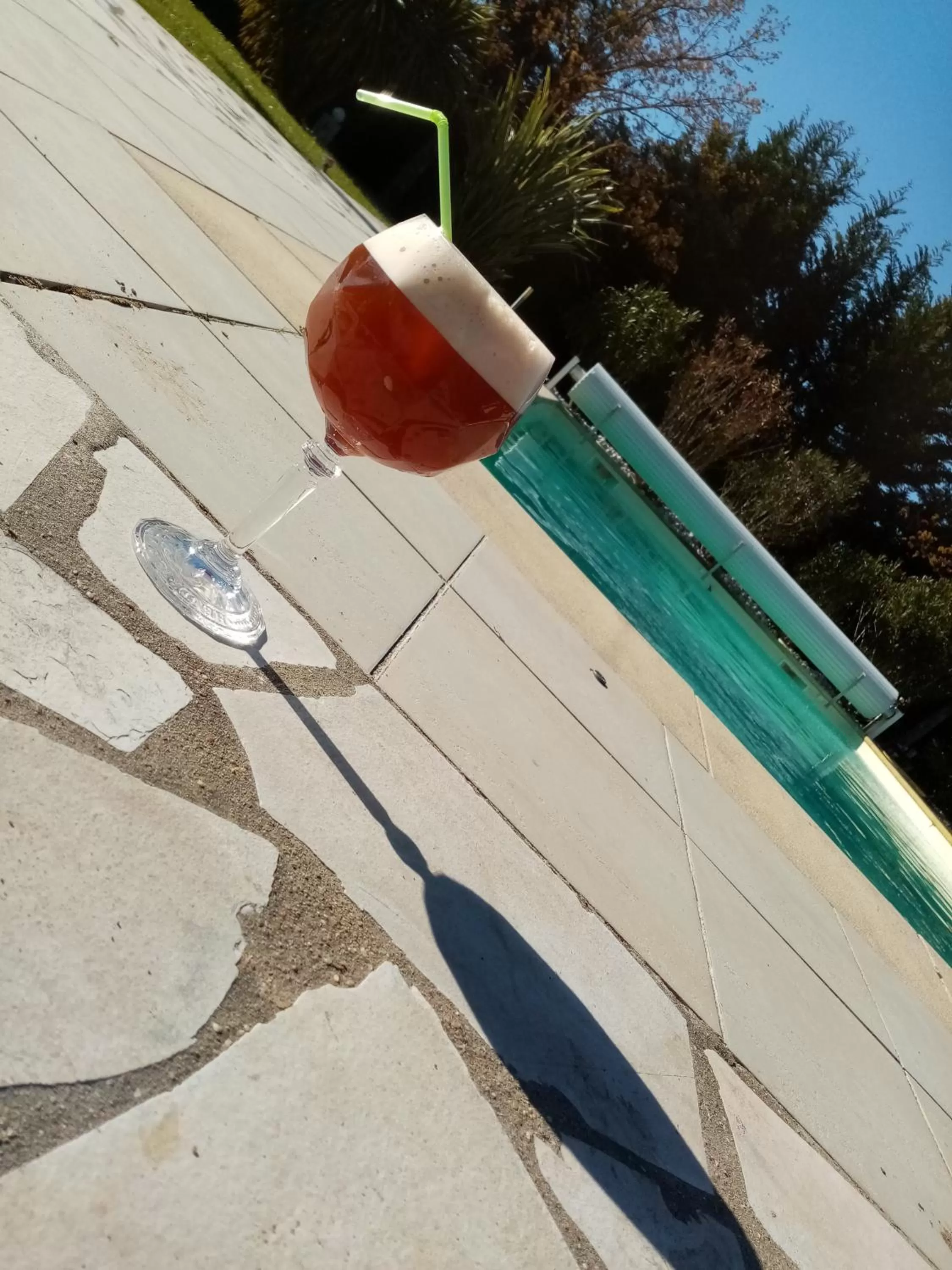 Pool view in La Girouardière