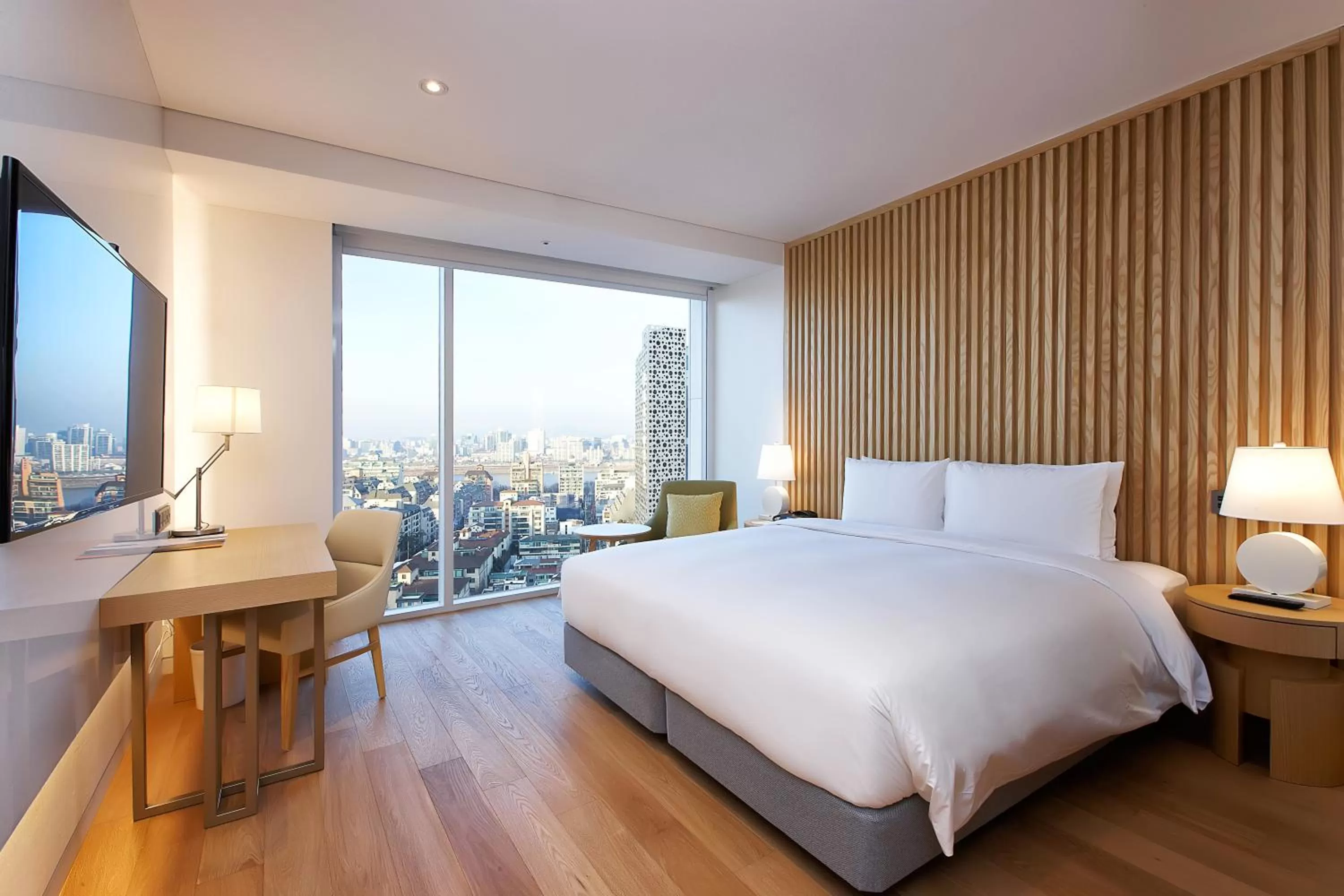 Decorative detail, Bed in Hotel Entra Gangnam