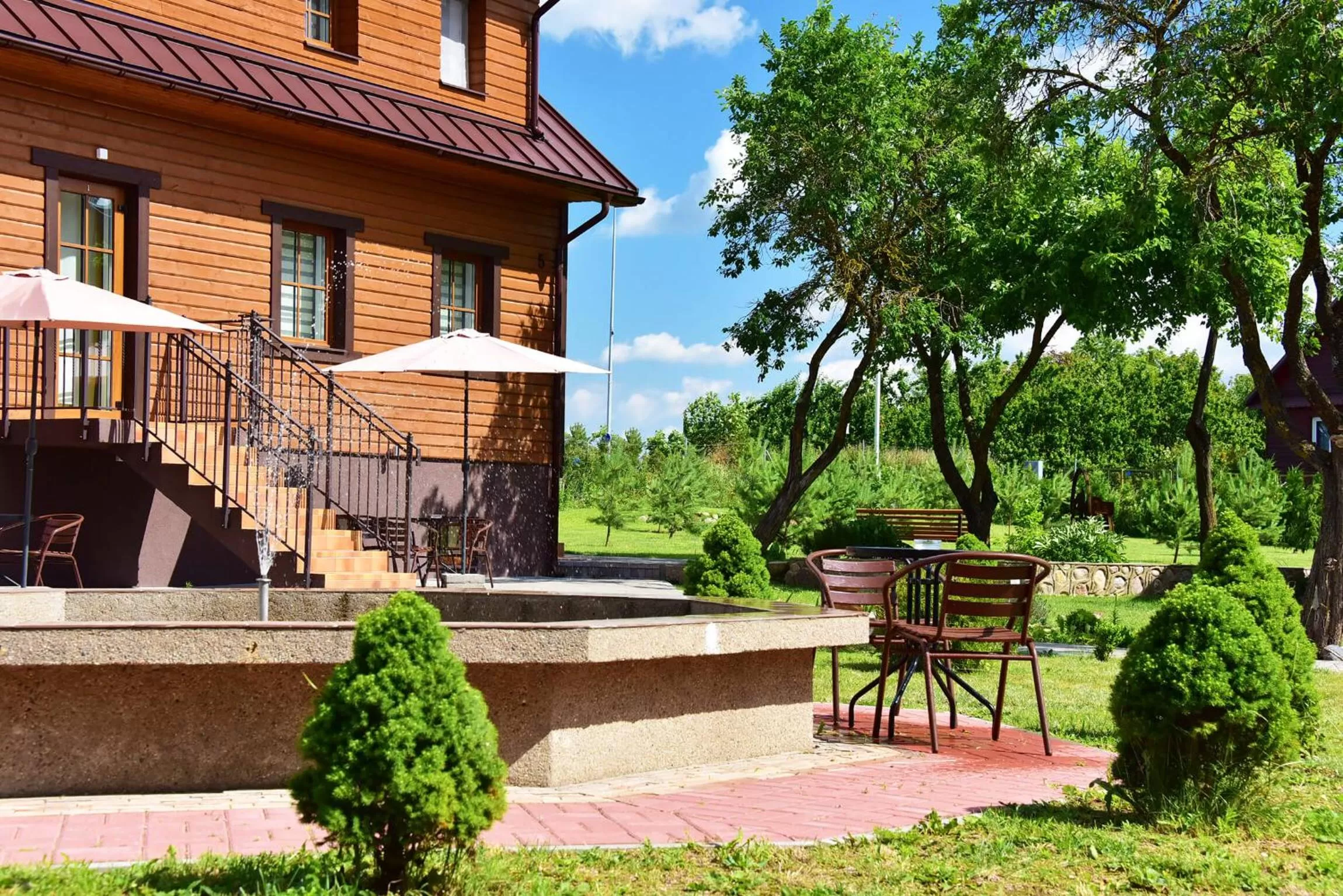 Patio, Property Building in "Trakaitis" apartments in Villa