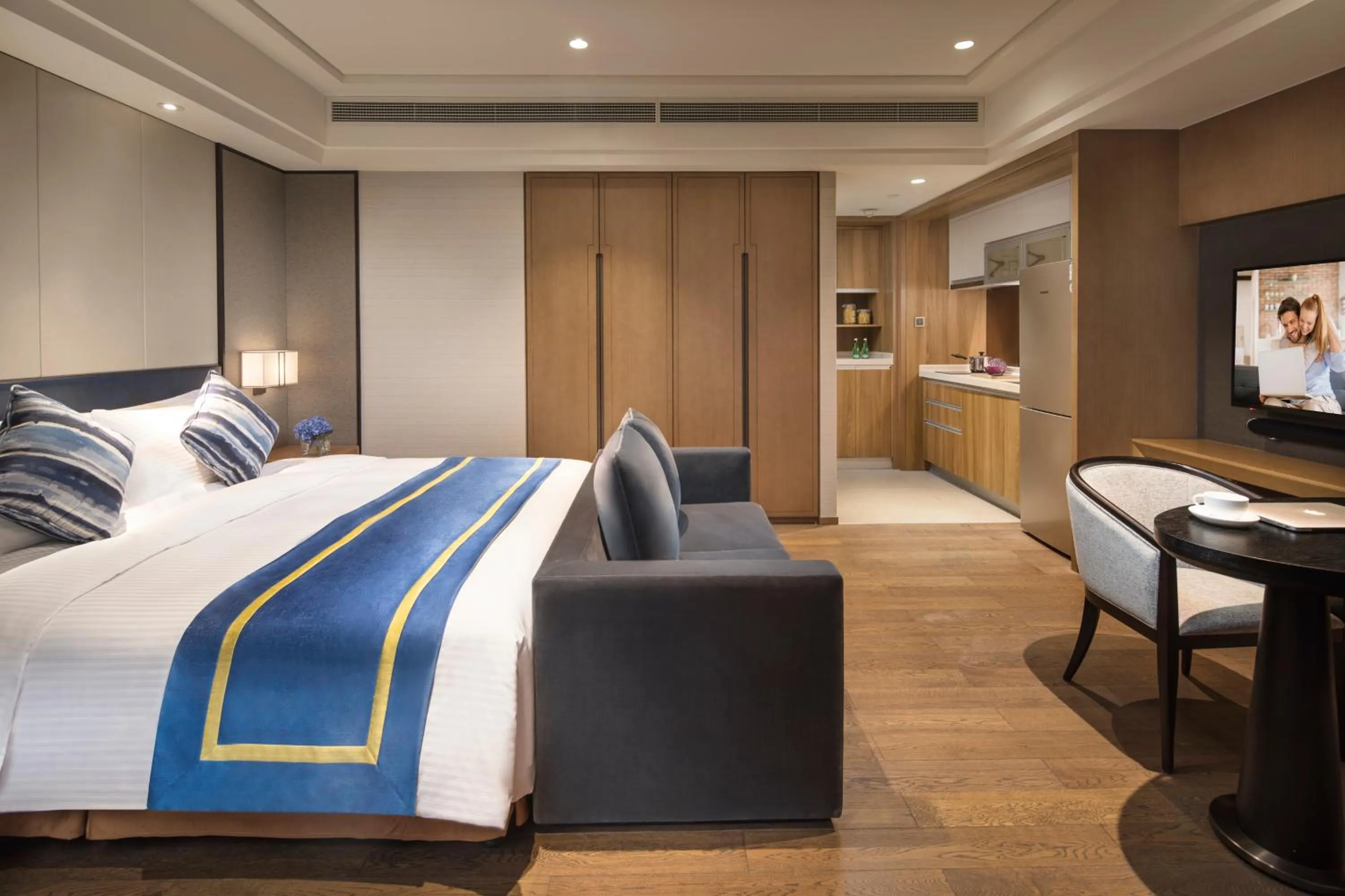 Bedroom, Bed in Somerset Swan Lake Hefei