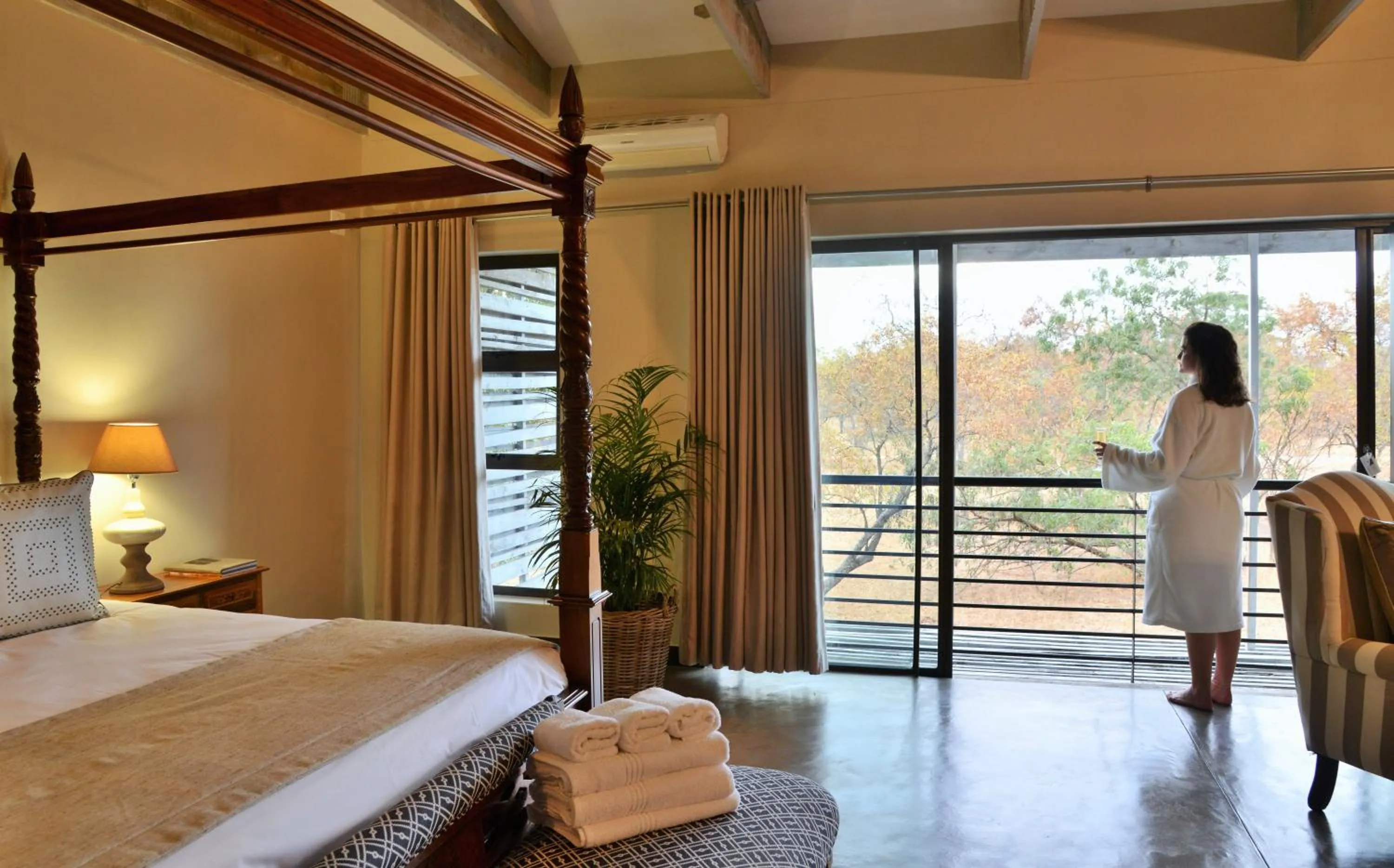 View (from property/room), Bed in Bushveld Terrace Safari Hotel, Lodge & Spa