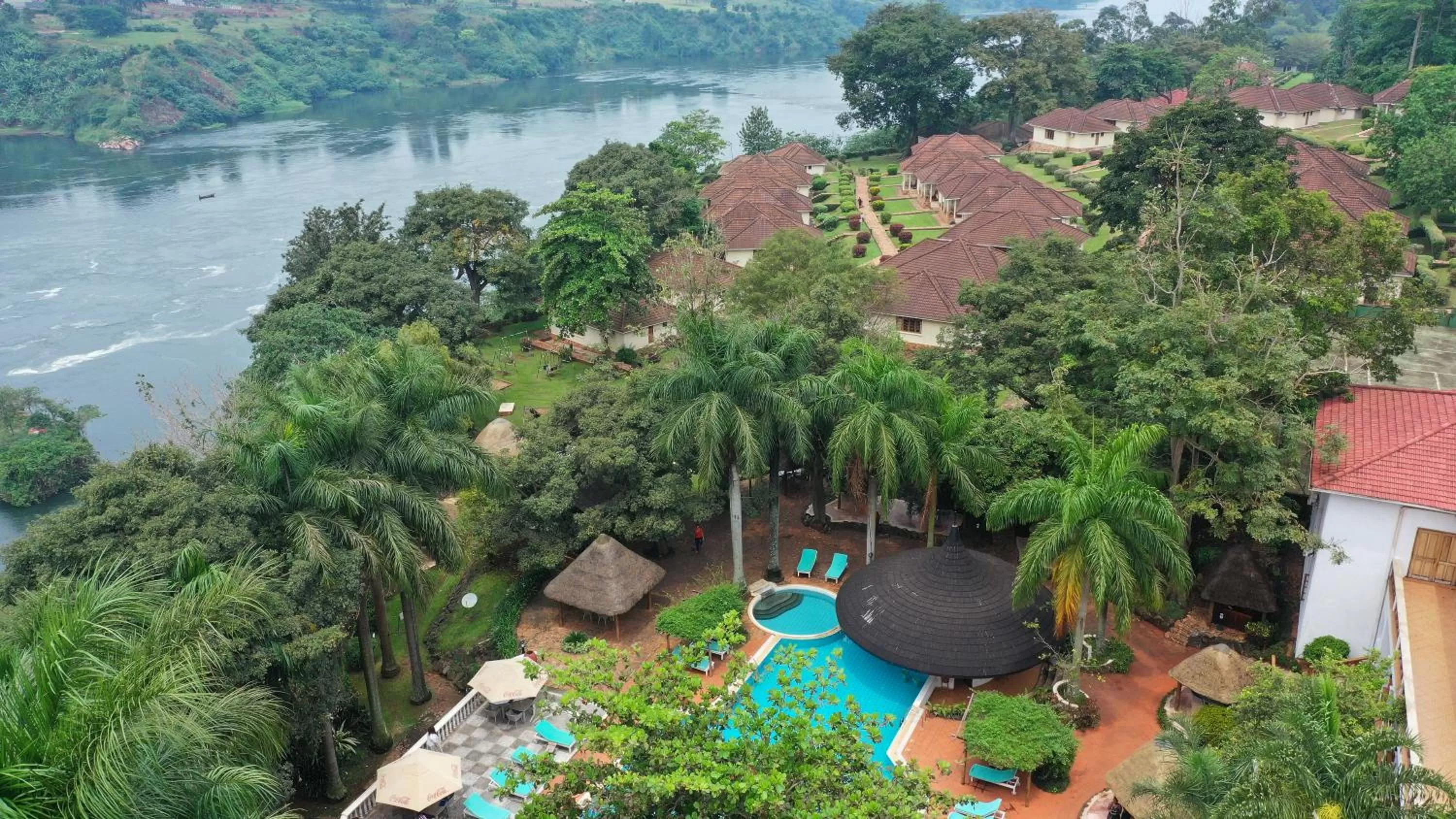 Swimming pool in Jinja Nile Resort