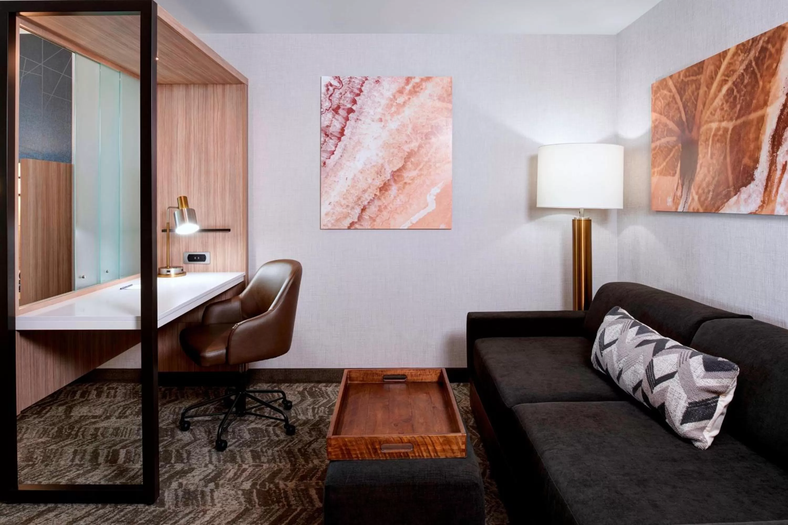 Suite with Two Queen Beds and Sofa Bed - Hearing Accessible in SpringHill Suites by Marriott Grand Rapids West