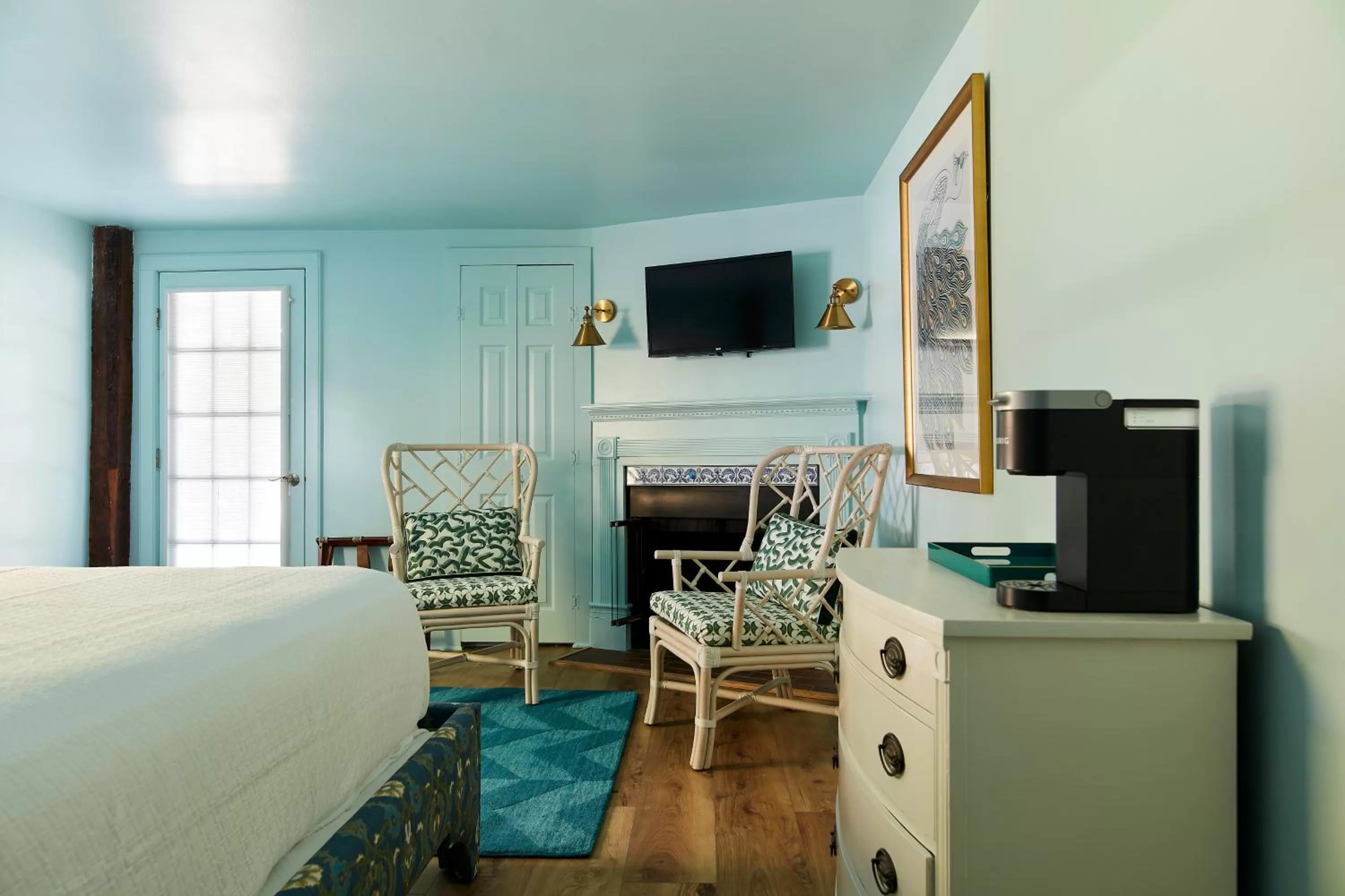 Seating area, Bed in The Cornell Inn, Lenox & The Berkshires