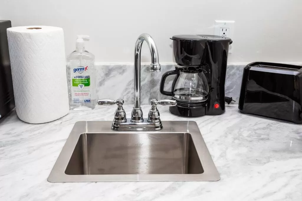 Kitchen/Kitchenette in Studio with Large Balcony- San Diego Gateway