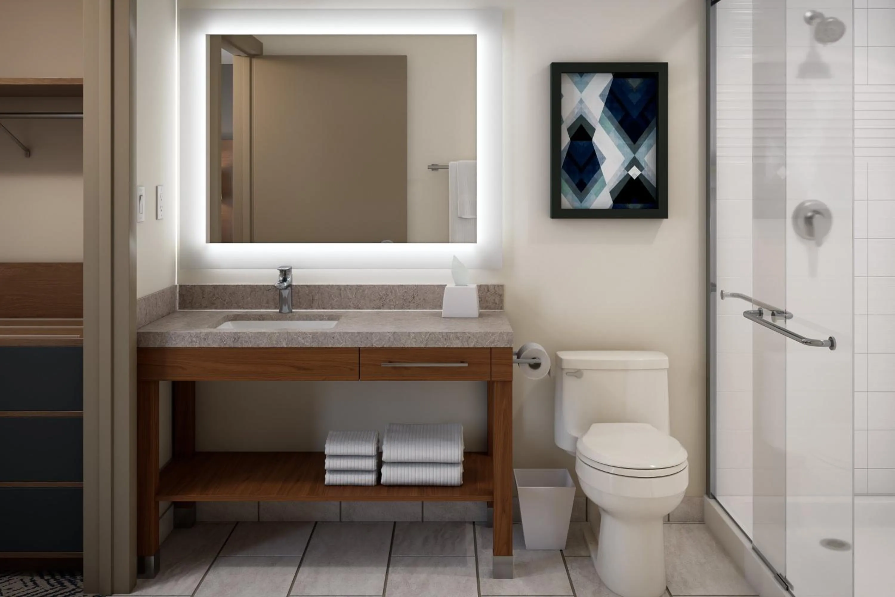 Bathroom in Candlewood Suites - Joliet Southwest by IHG