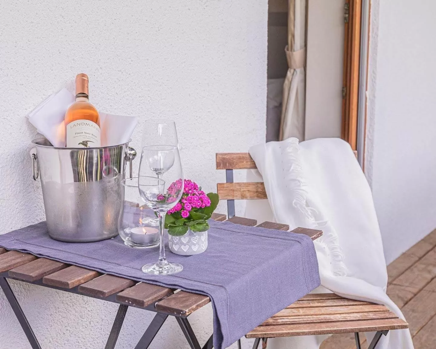 Balcony/Terrace, Drinks in Wohlfühlhotel Landmann