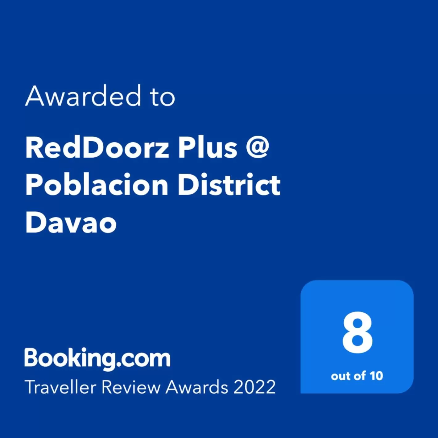 Certificate/Award in RedDoorz Plus @ Poblacion District Davao