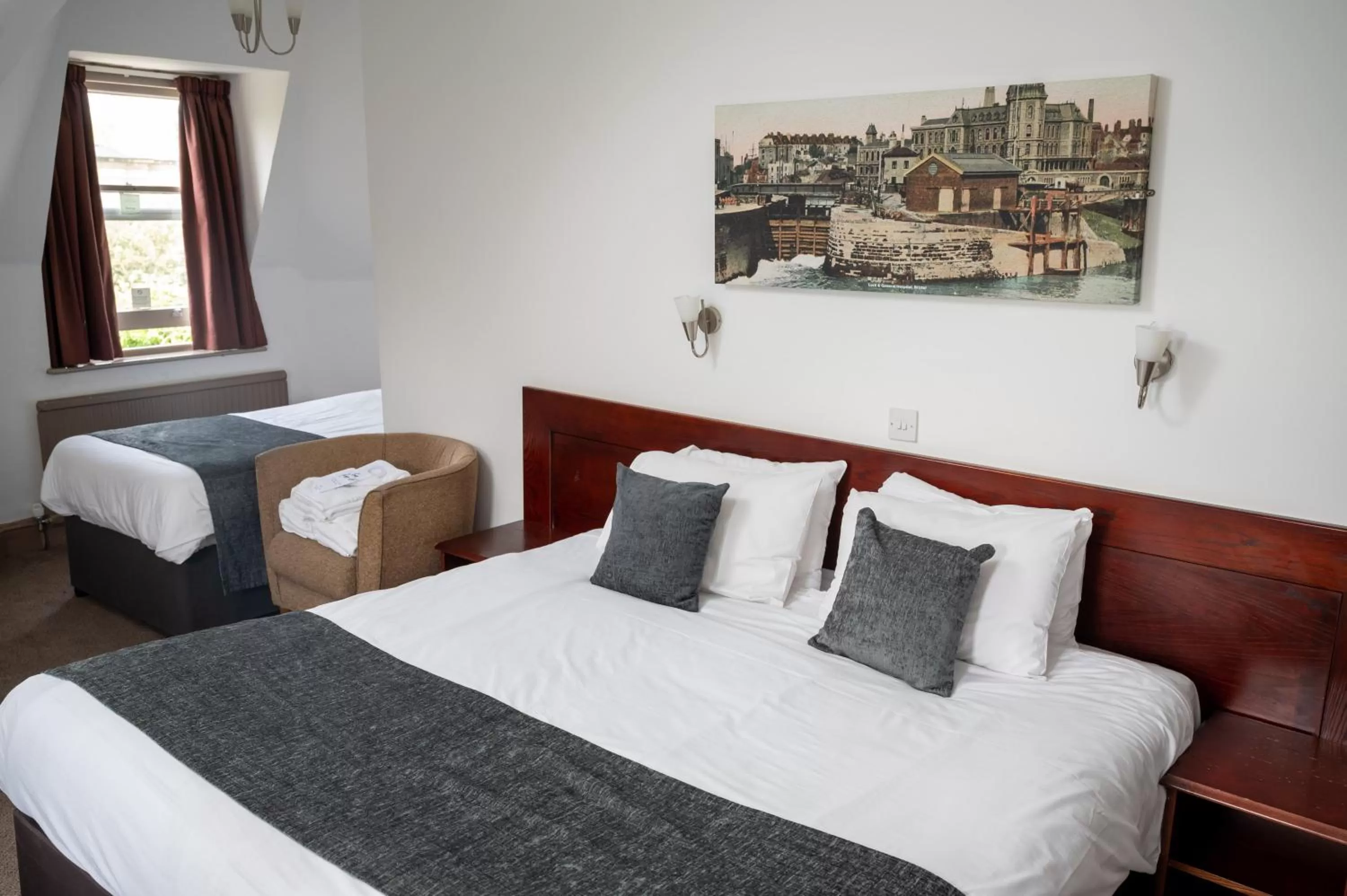 Bedroom, Bed in Channings Hotel by Greene King Inns