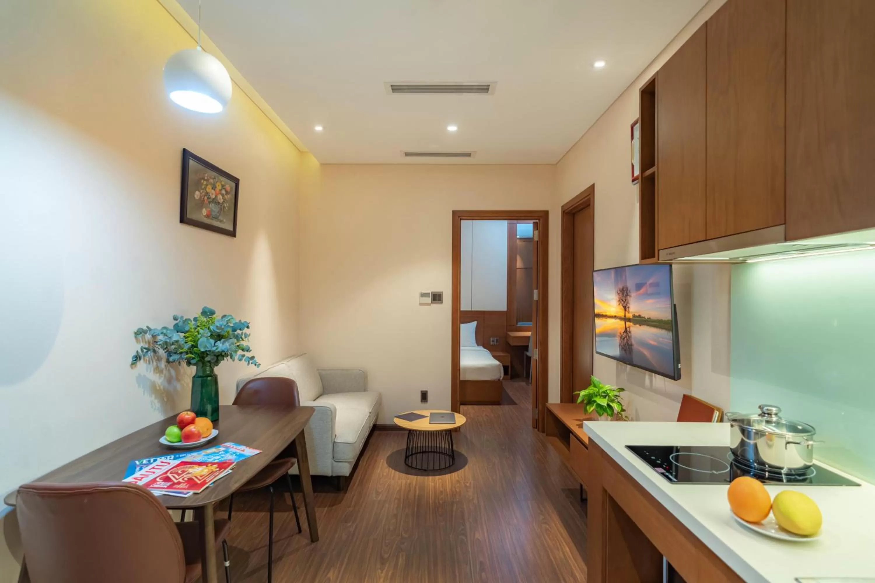 Kitchen or kitchenette in DHTS Business Hotel & Apartment