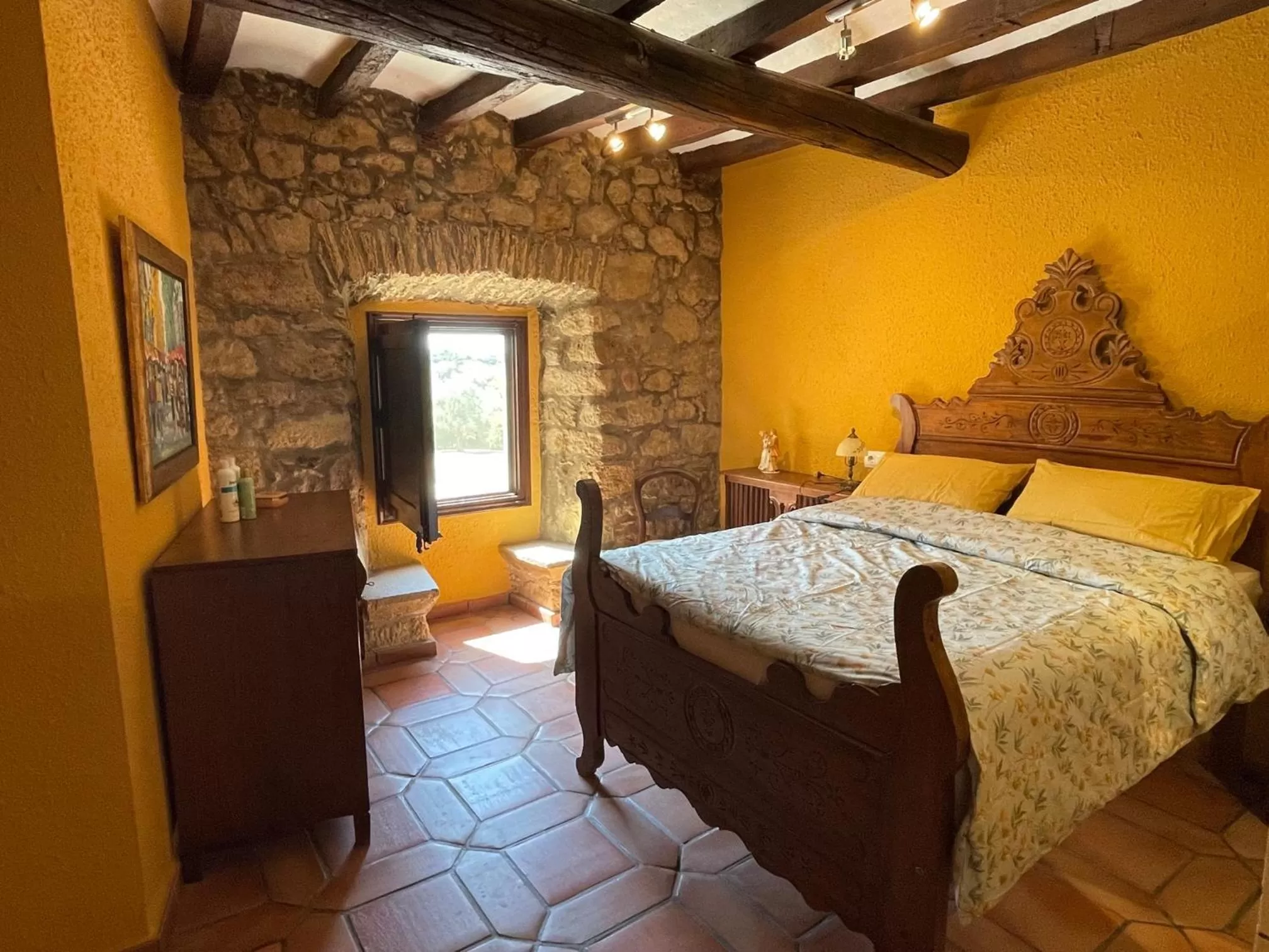 Bed in Mas Feliu Turismo Rural