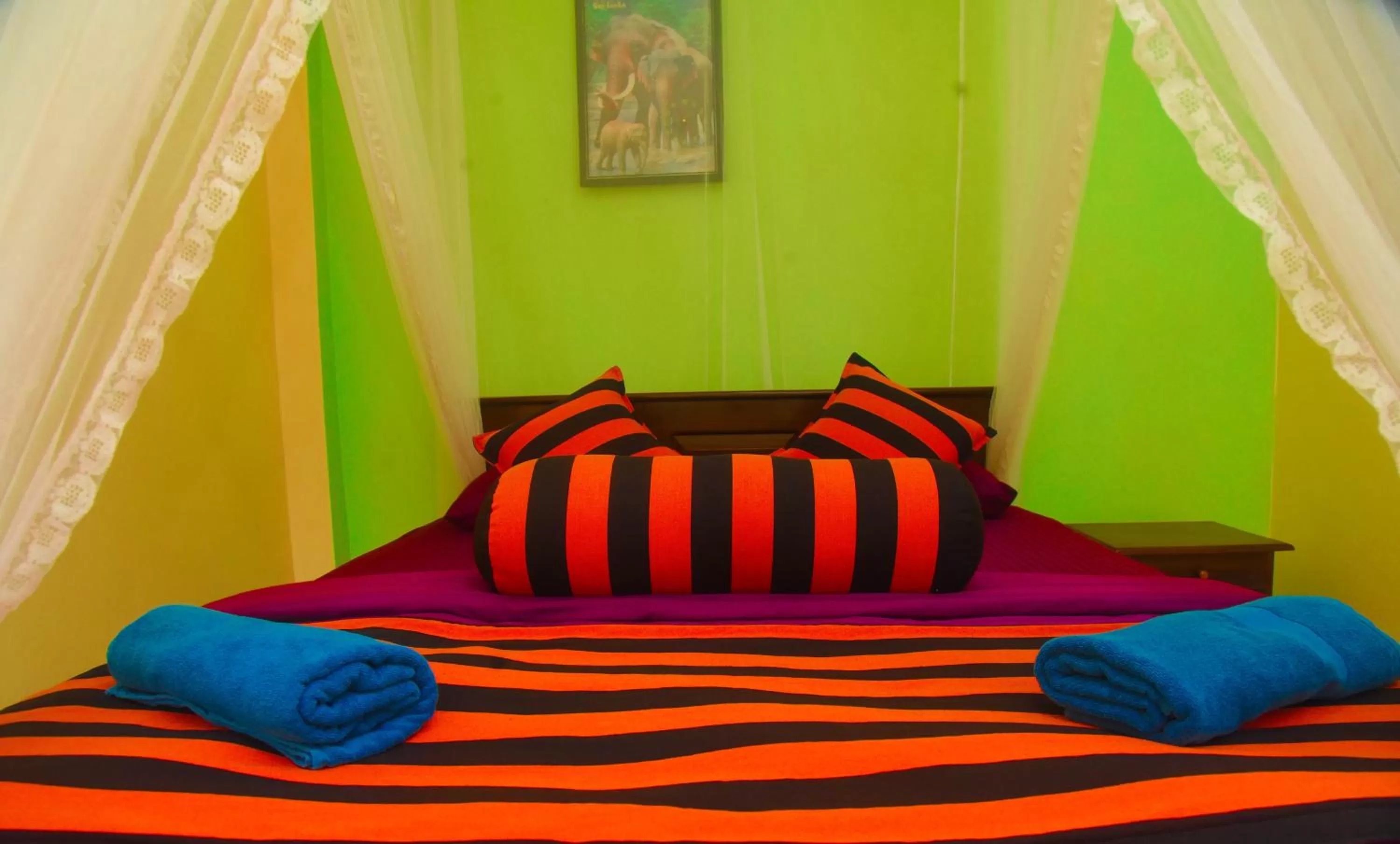 Bed in Madushanka Resort