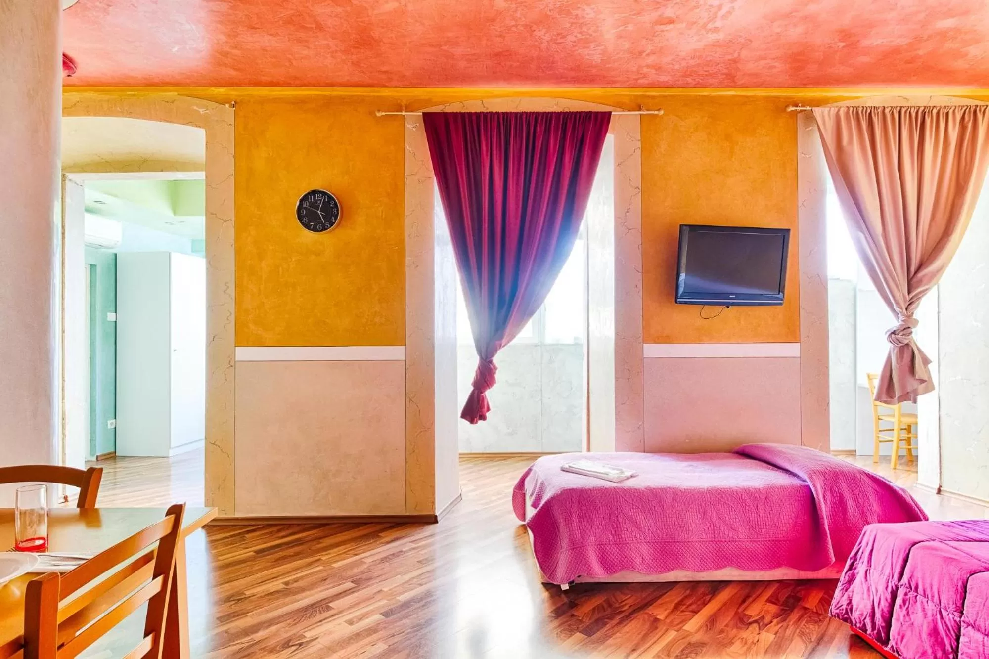 Bed, TV/Entertainment Center in Lloyd Residence Triestino