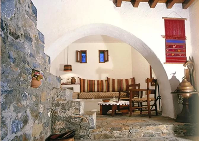Living room, Seating Area in The Traditional Homes of Crete