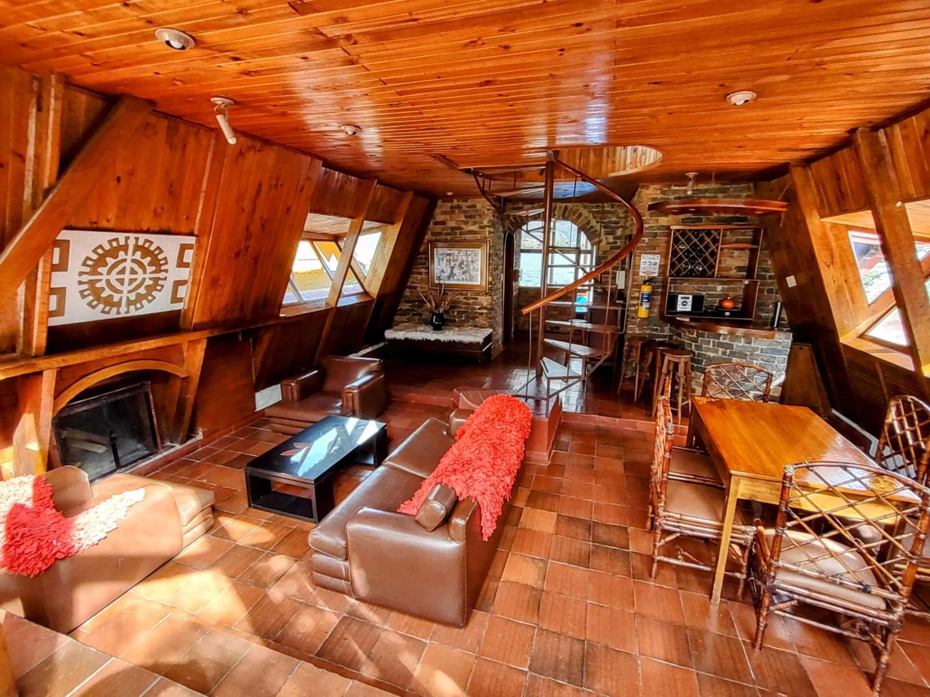 Living room in Refugio Génesis habitaciones Lago de Tota