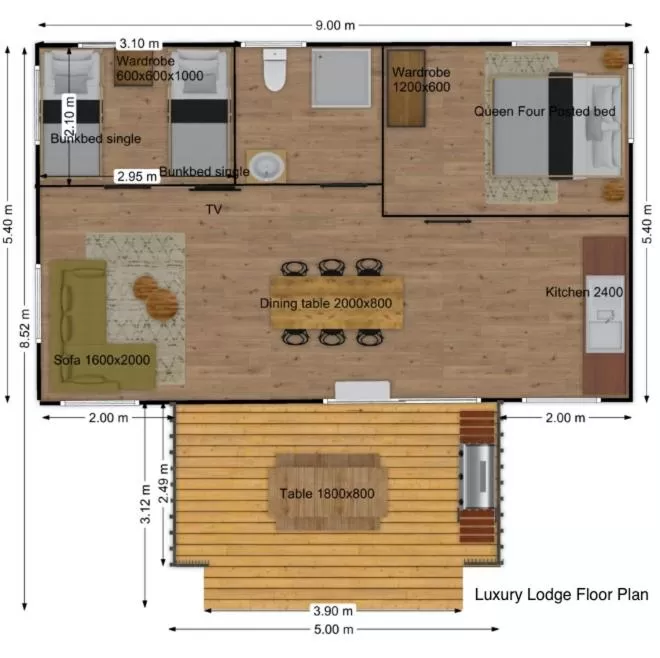 Floor plan in Ballina Beach Nature Resort