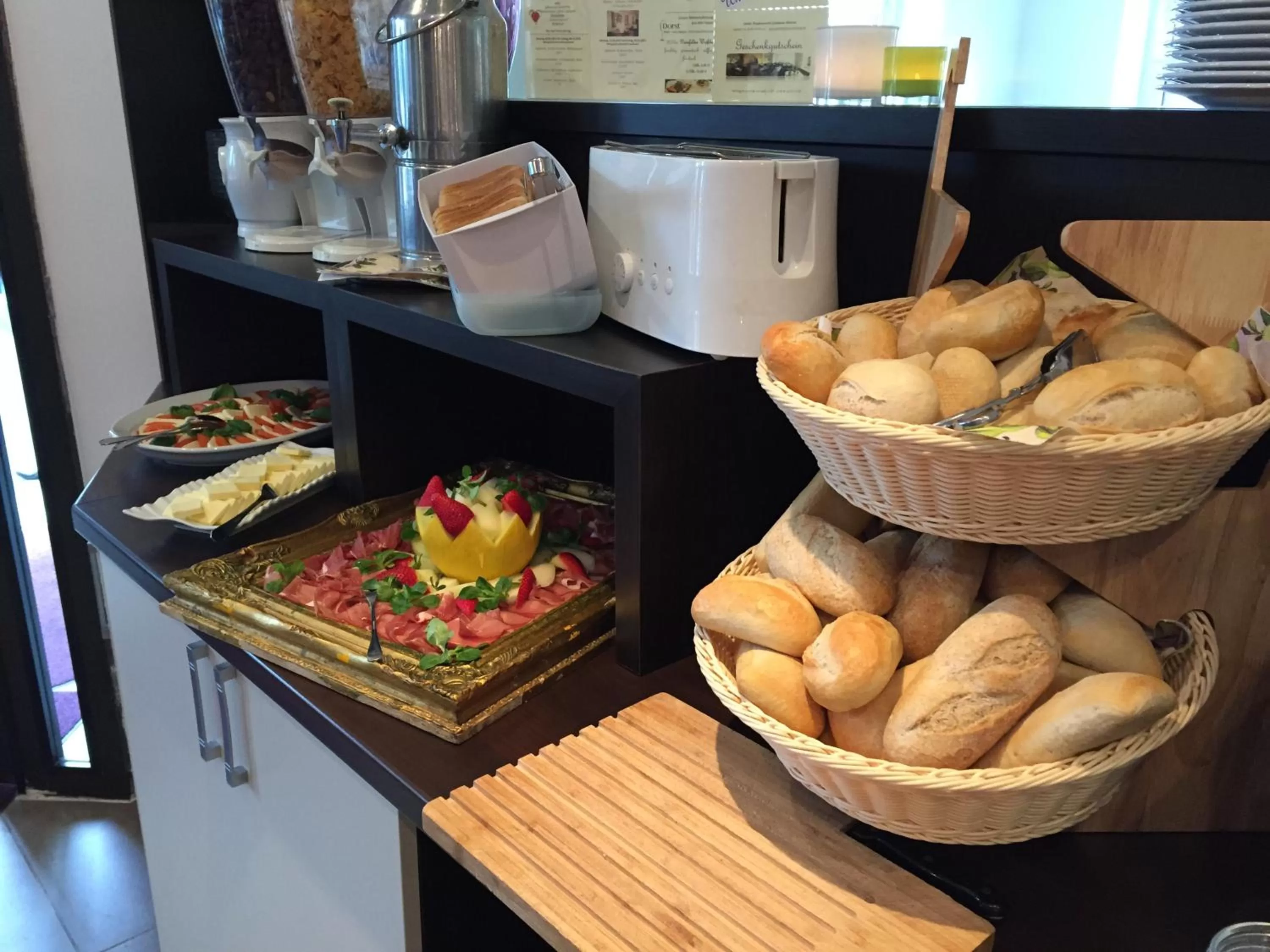 Continental breakfast in Boutique Hotel Goldene Henne