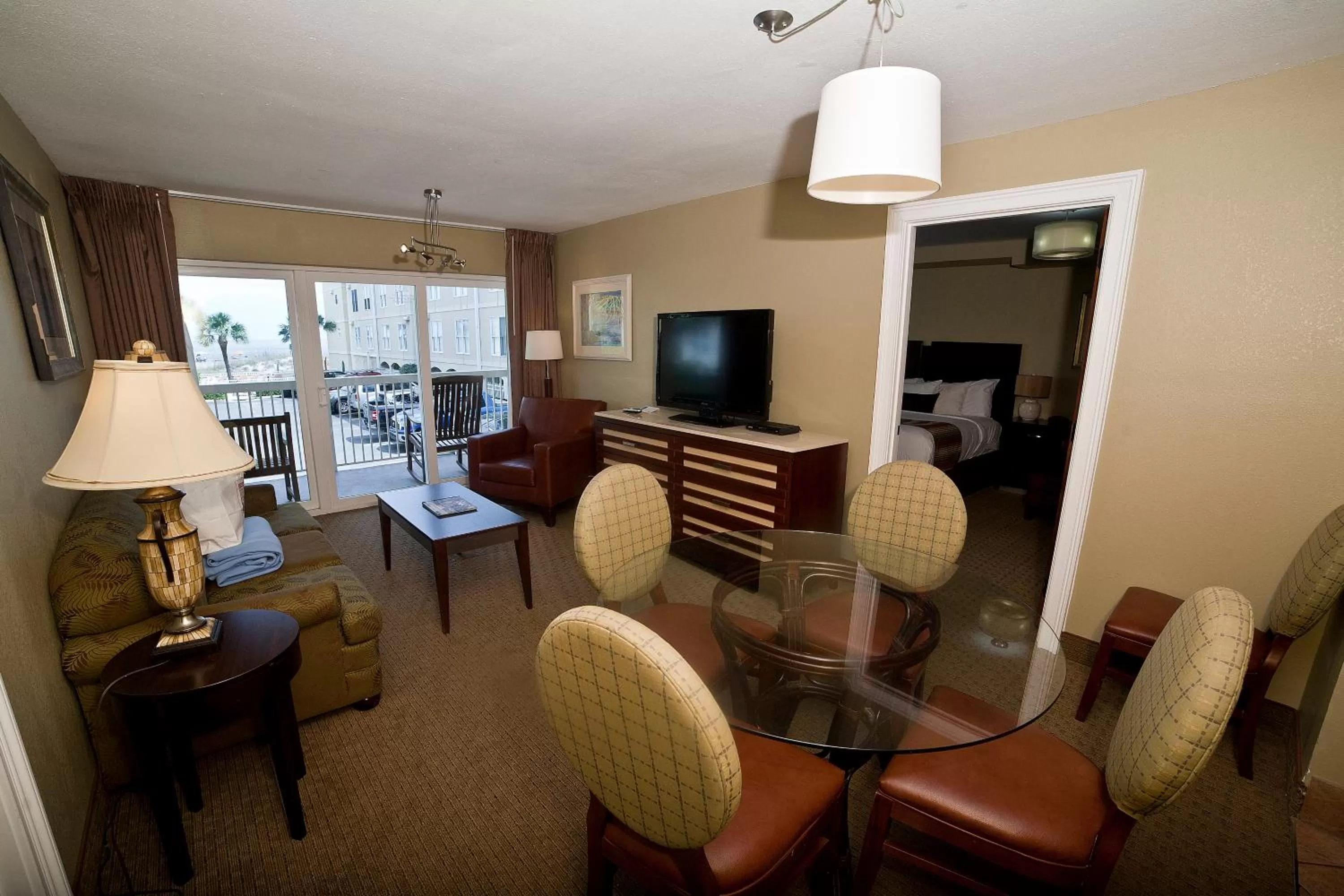 Communal lounge/ TV room in DeSoto Beach Hotel