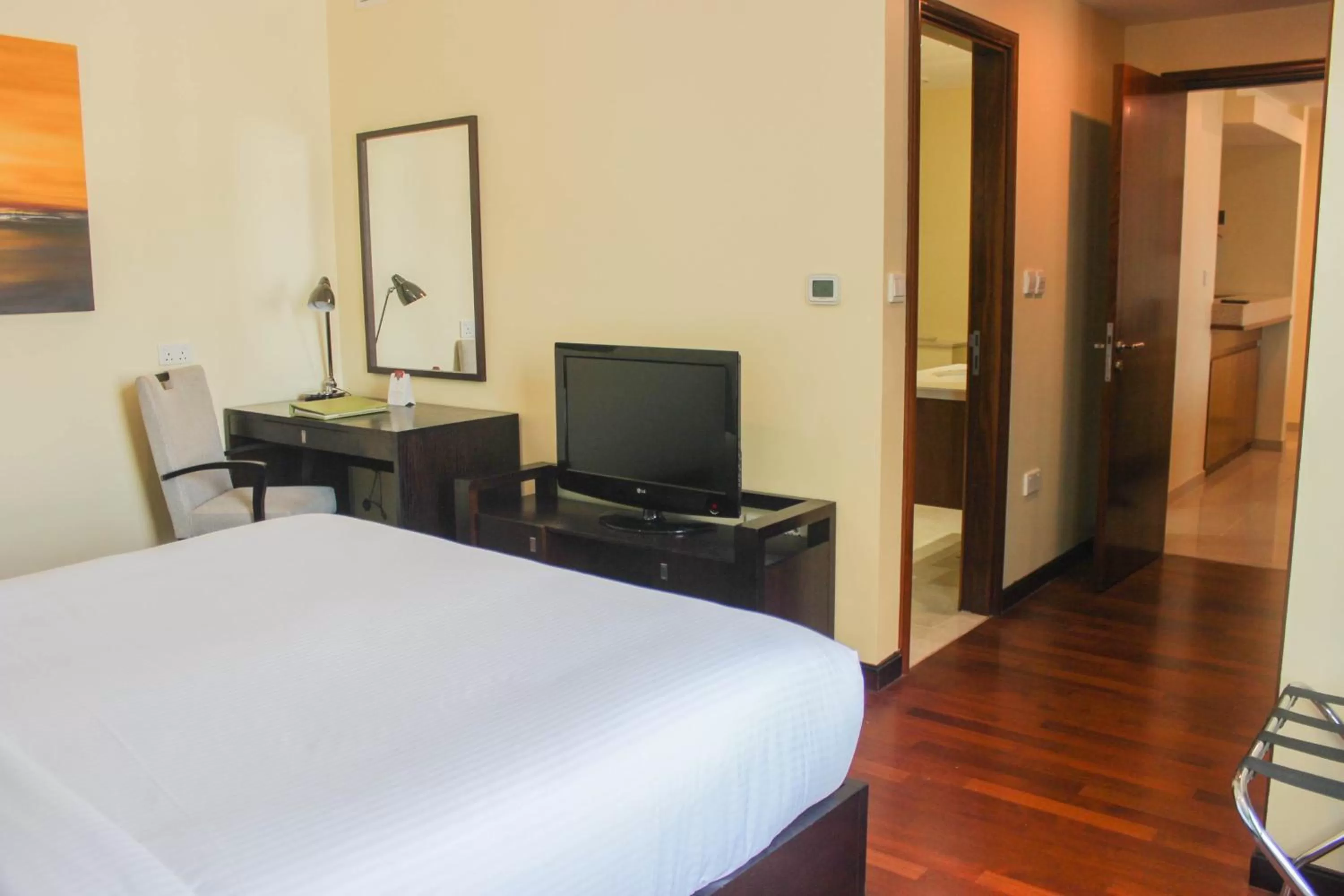 Bathroom, Bed in Ramada by Wyndham Downtown Dubai