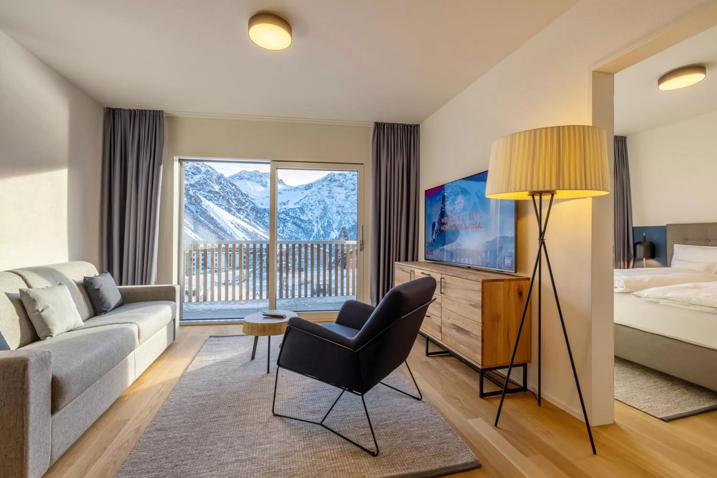 Living room, Bed in AVES Hotel&Apartment Arosa