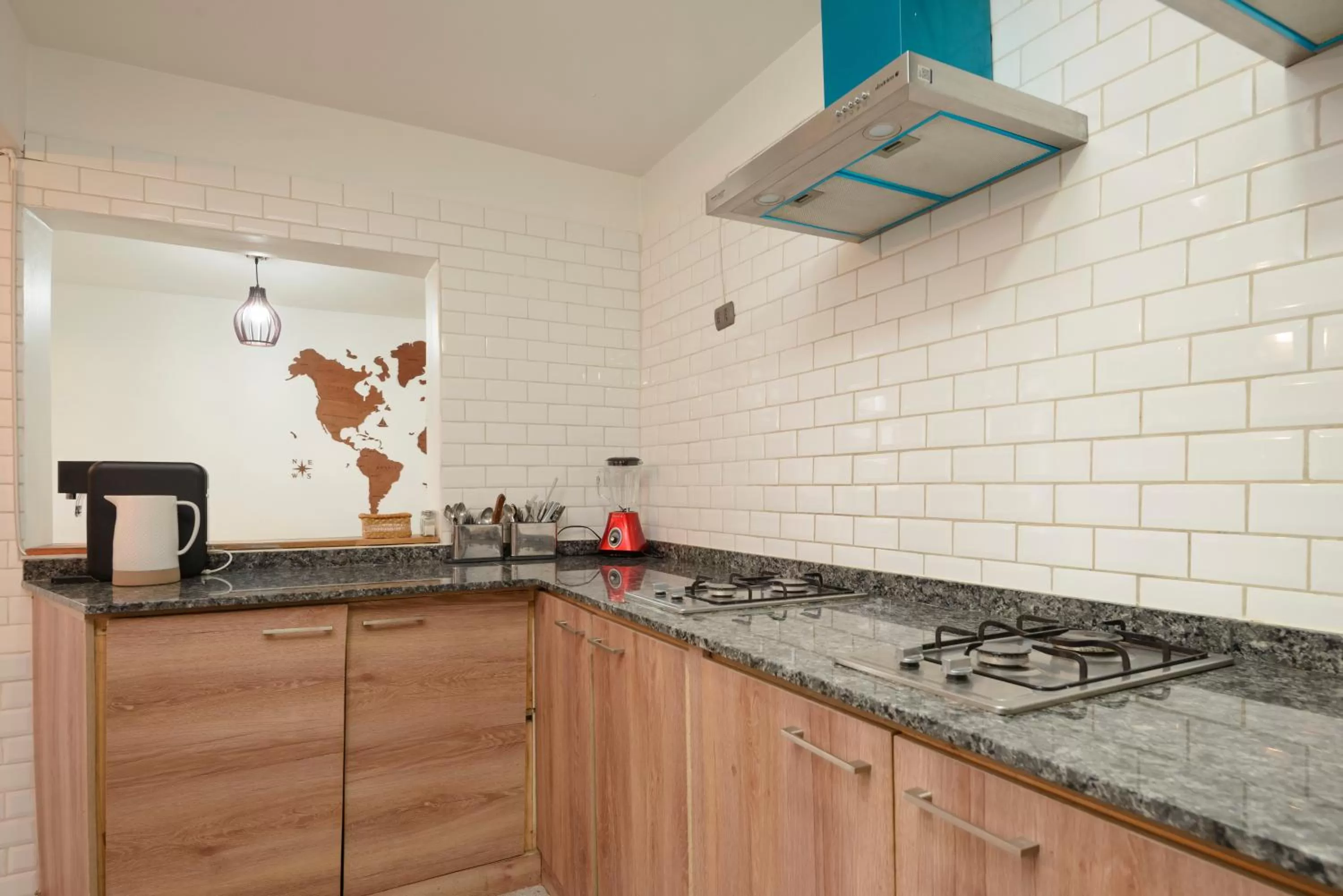 kitchen in Verde Madera Hostel B&B