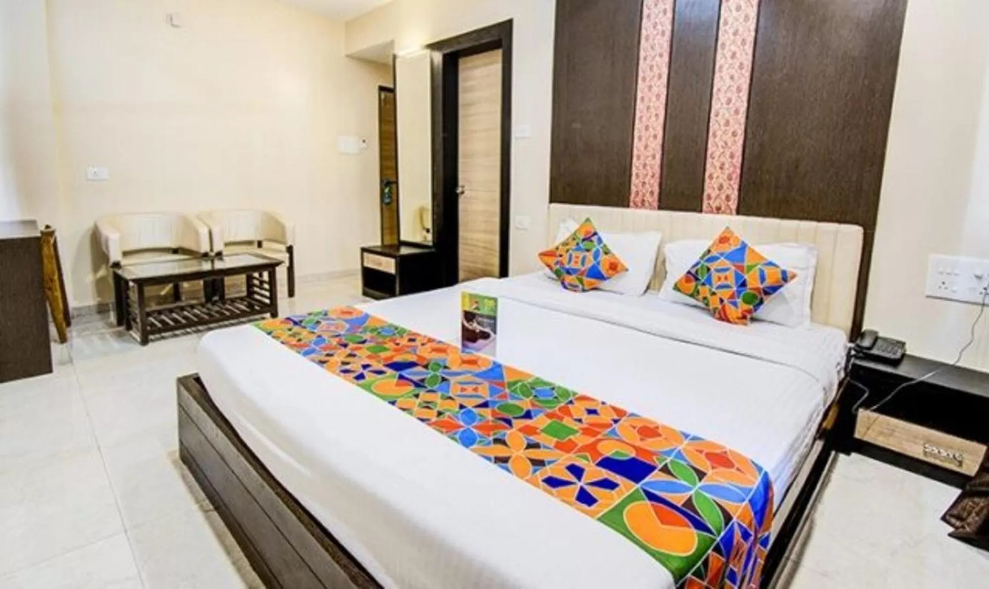 Photo of the whole room, Bed in FabHotel Krishna Regency