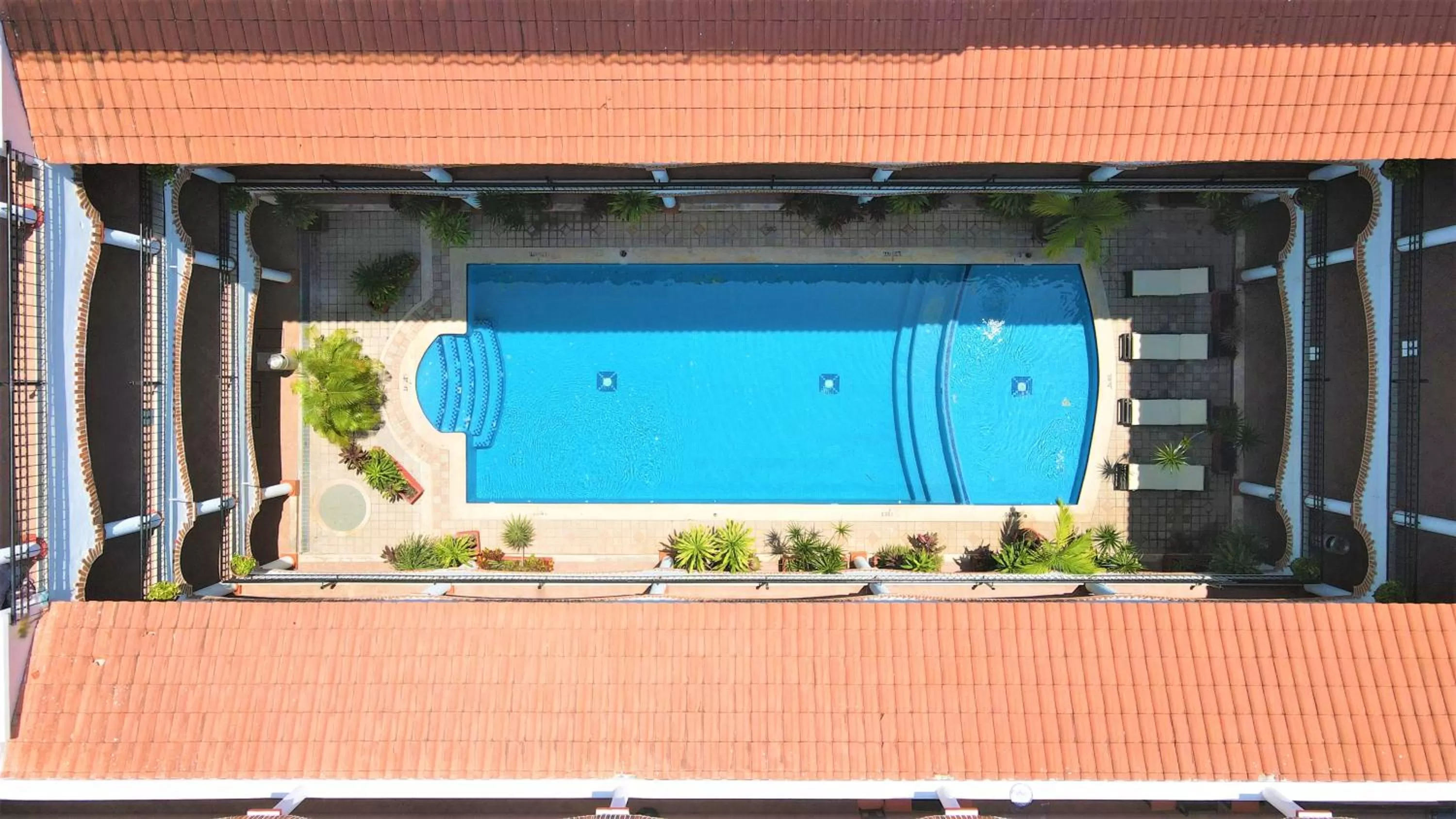 Pool view in Hotel Colonial Playa del Carmen