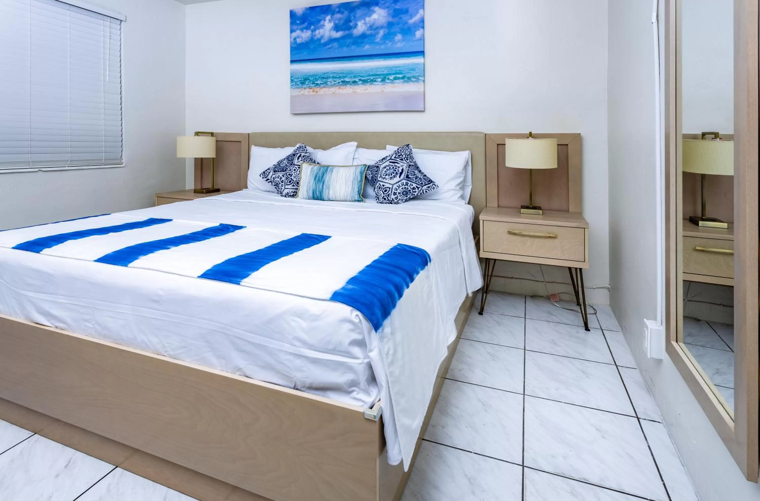 Bed in Sea Garden by the Sea