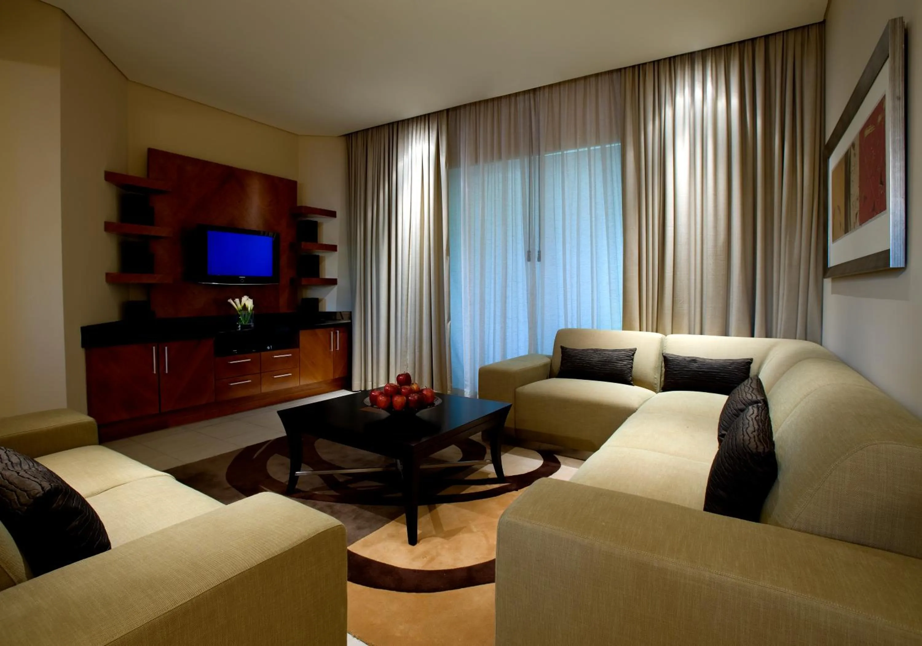 Living room in Shangri-La Hotel Apartments Qaryat Al Beri