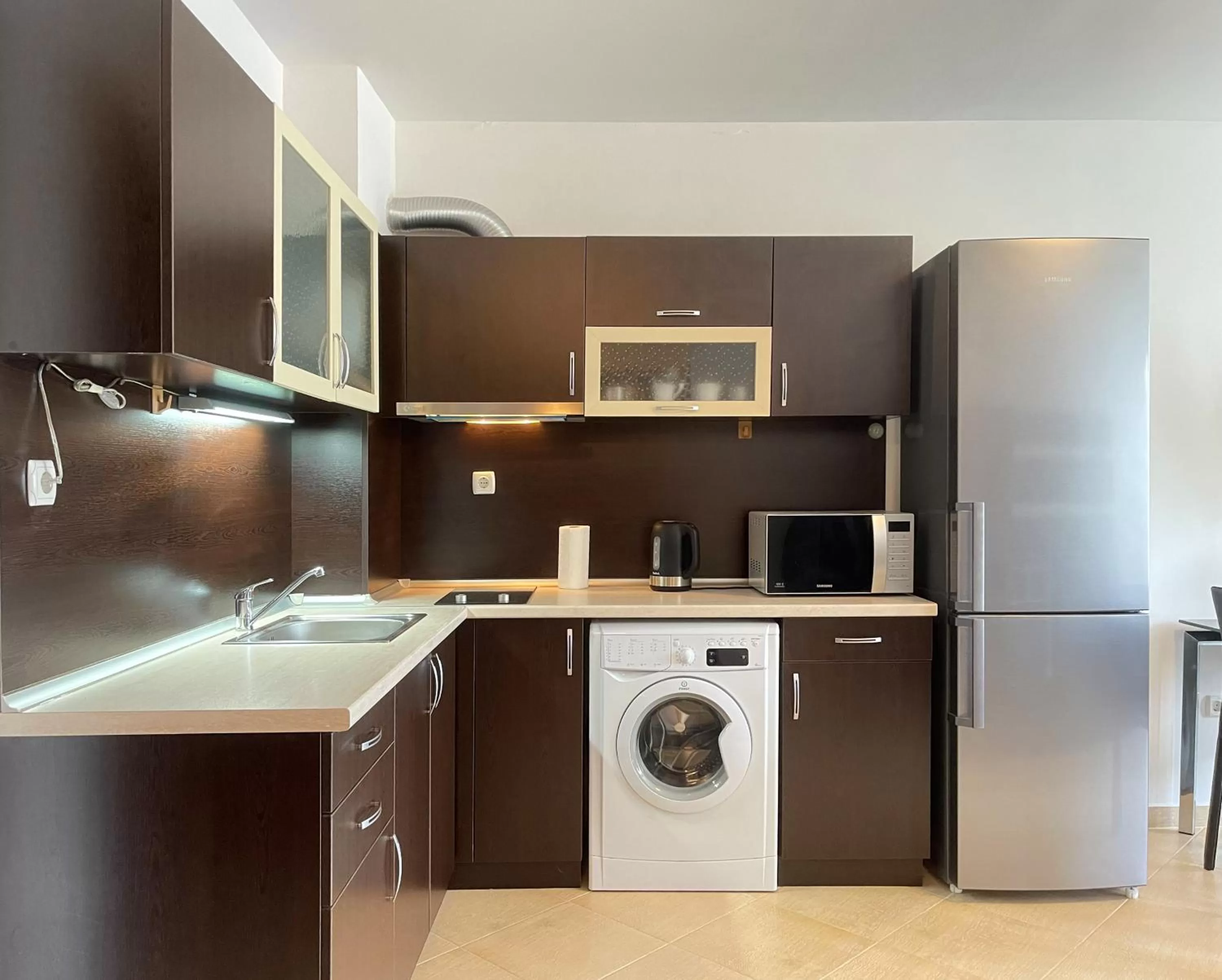 Kitchen or kitchenette in Ravda Family Resort. Park&Sea