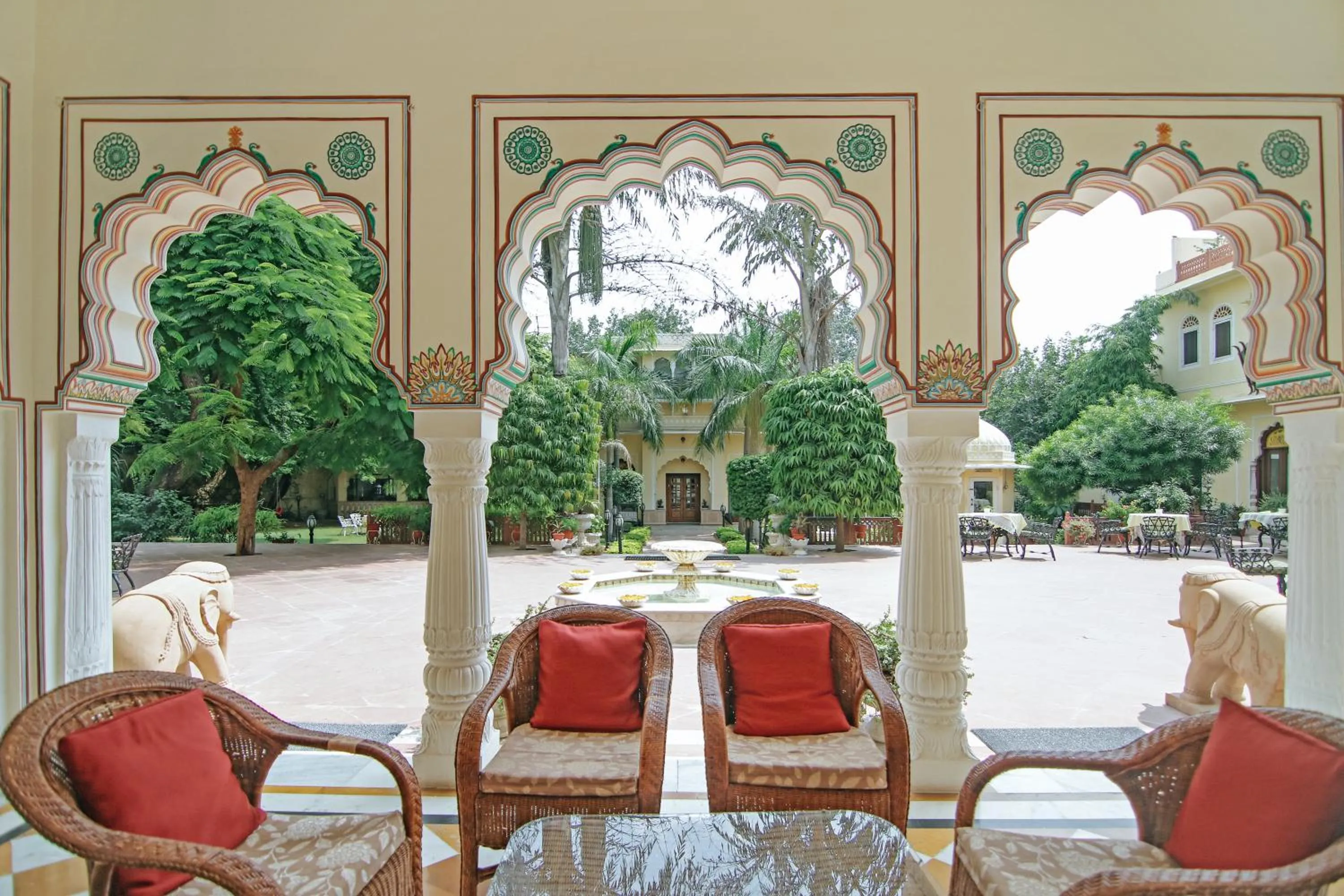 Patio in Alsisar Haveli - Heritage Hotel
