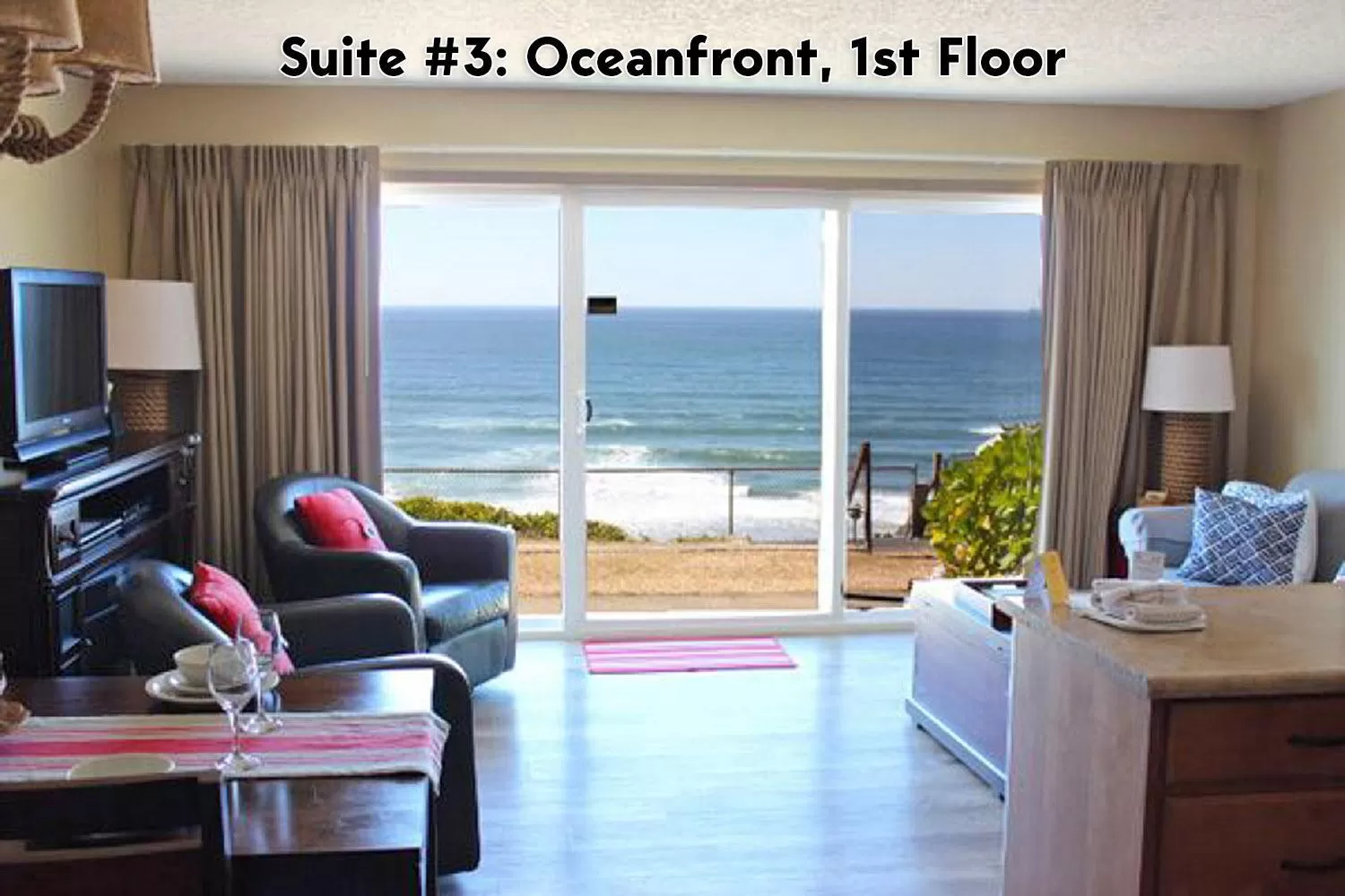 Living room in Ocean Terrace Condominiums