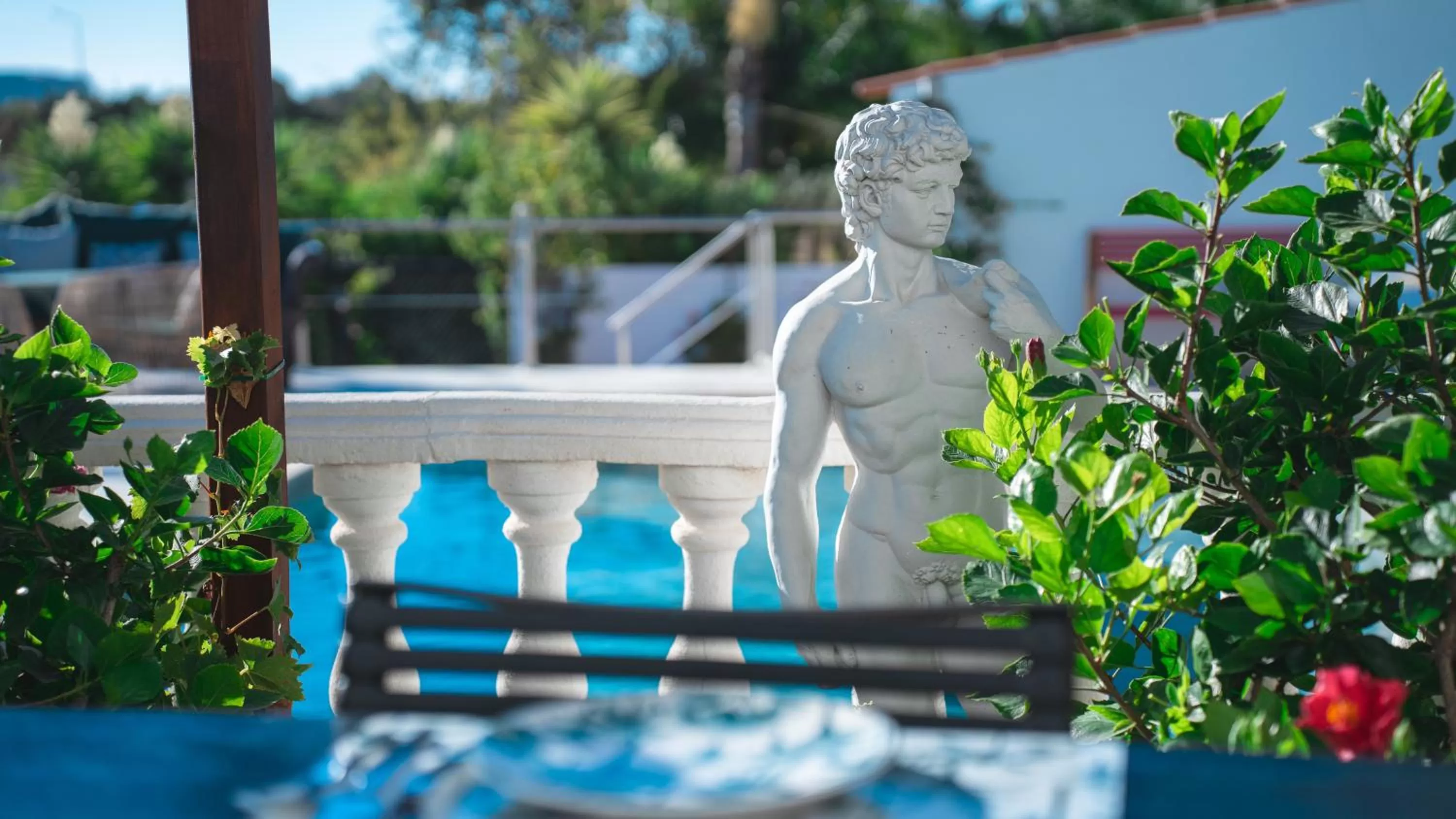 Pool view in Palm View Guesthouse, adults only