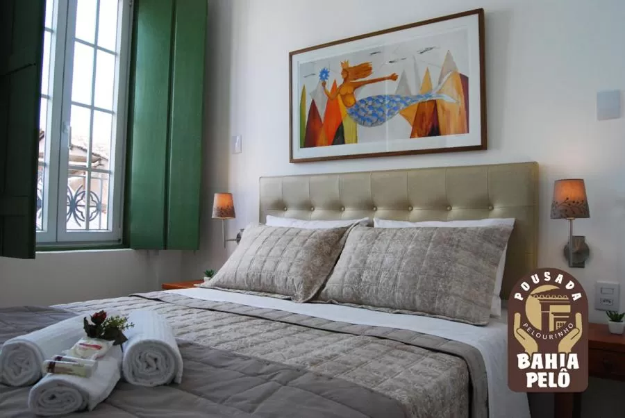 Bed in Pousada Bahia Pelô