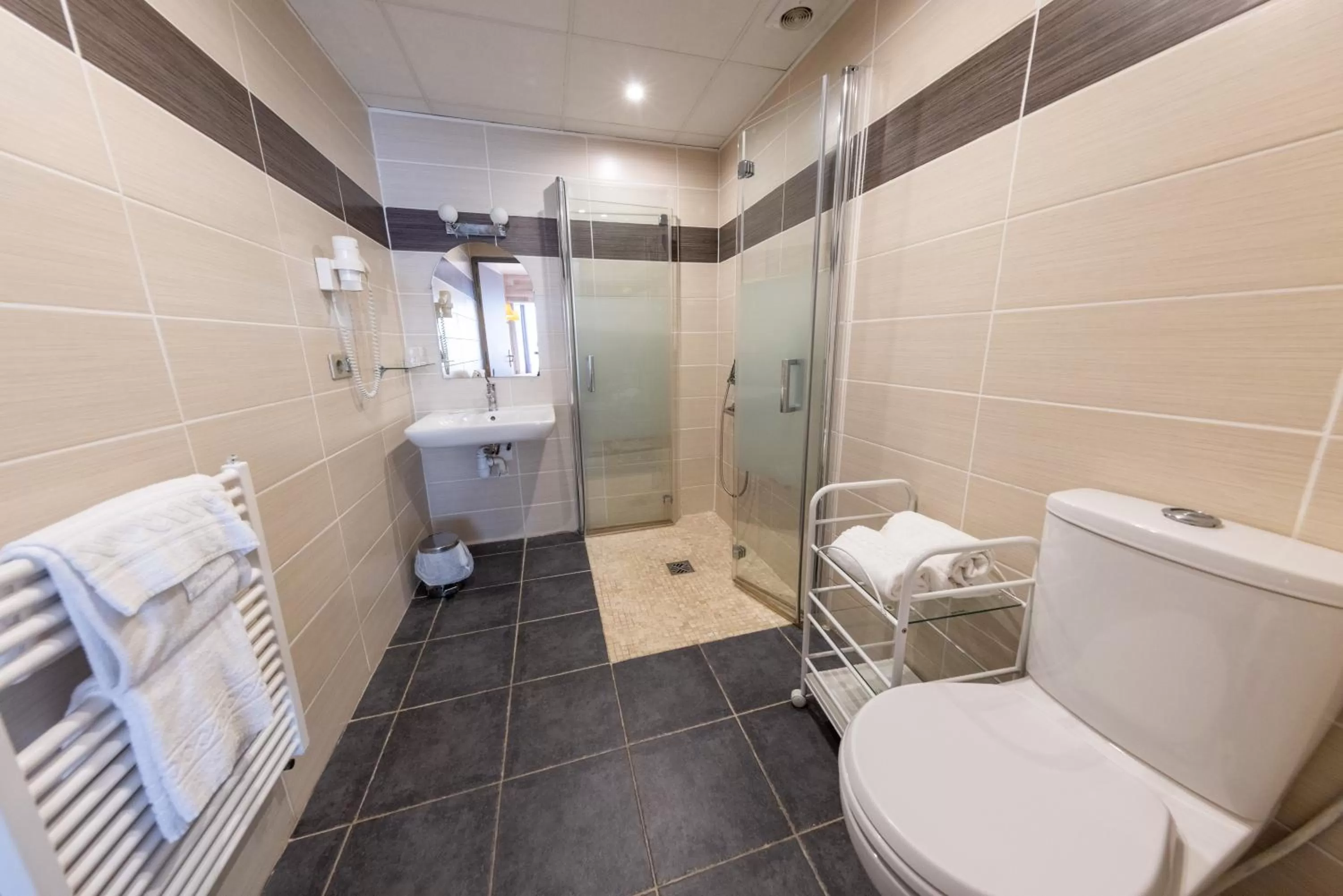 Bathroom in Logis Hôtel & Restaurant Mediterranee