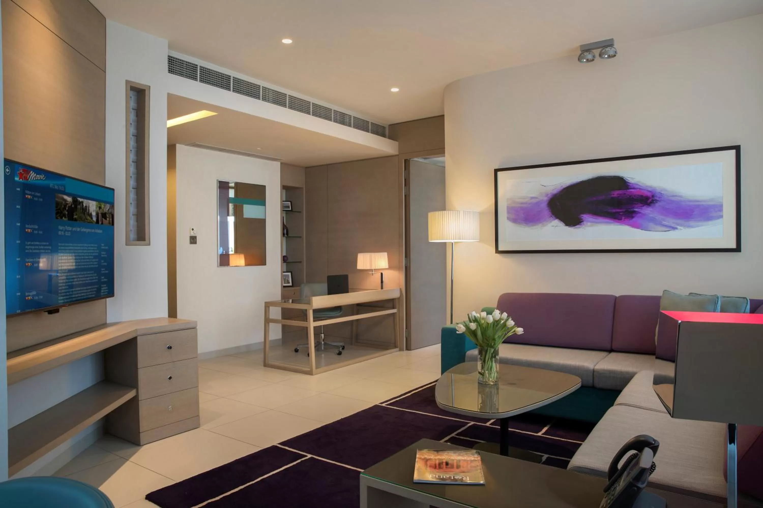 Living room in Capital Centre Arjaan by Rotana