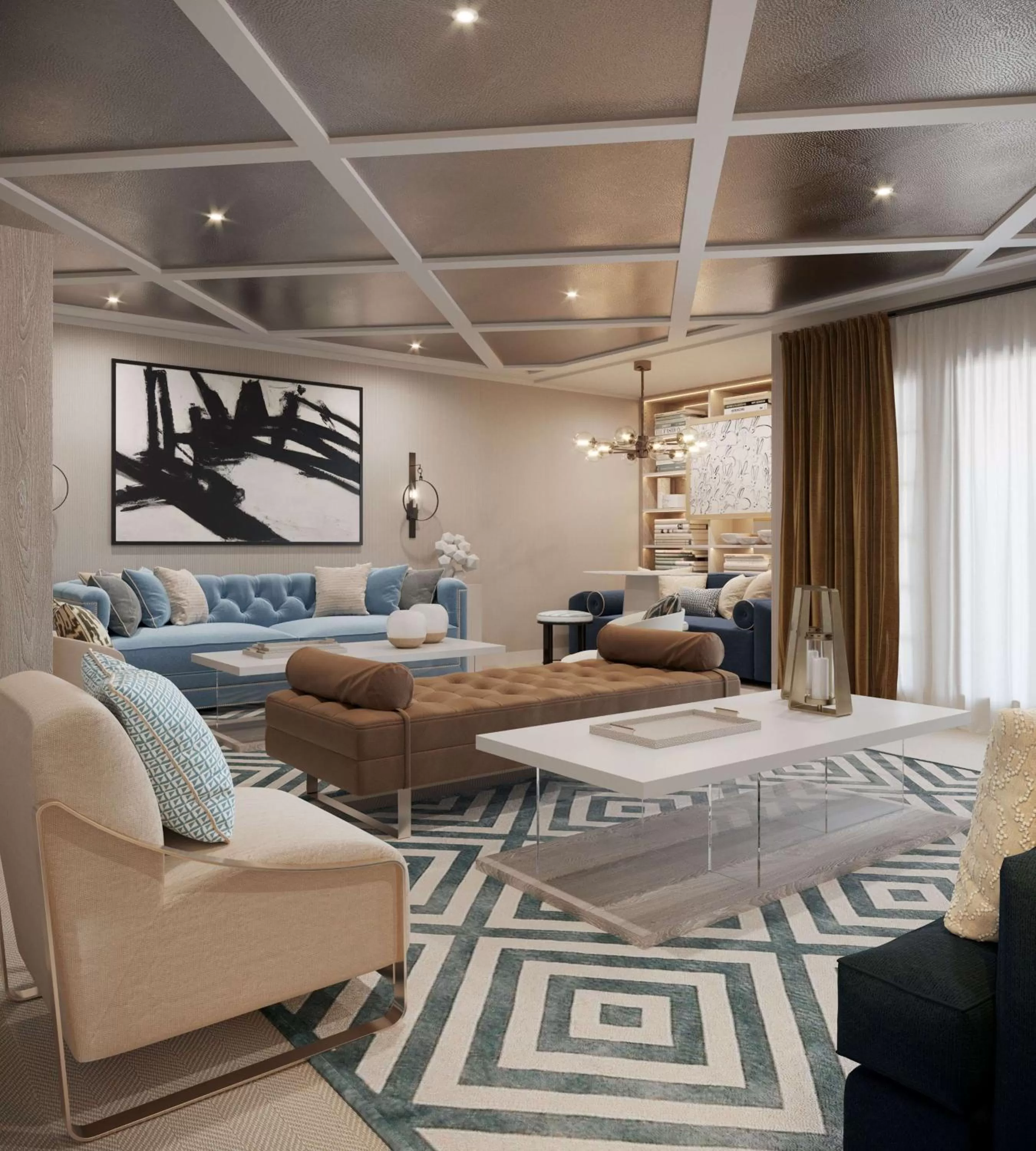 Living room in Oceana Santa Monica, LXR Hotels & Resorts