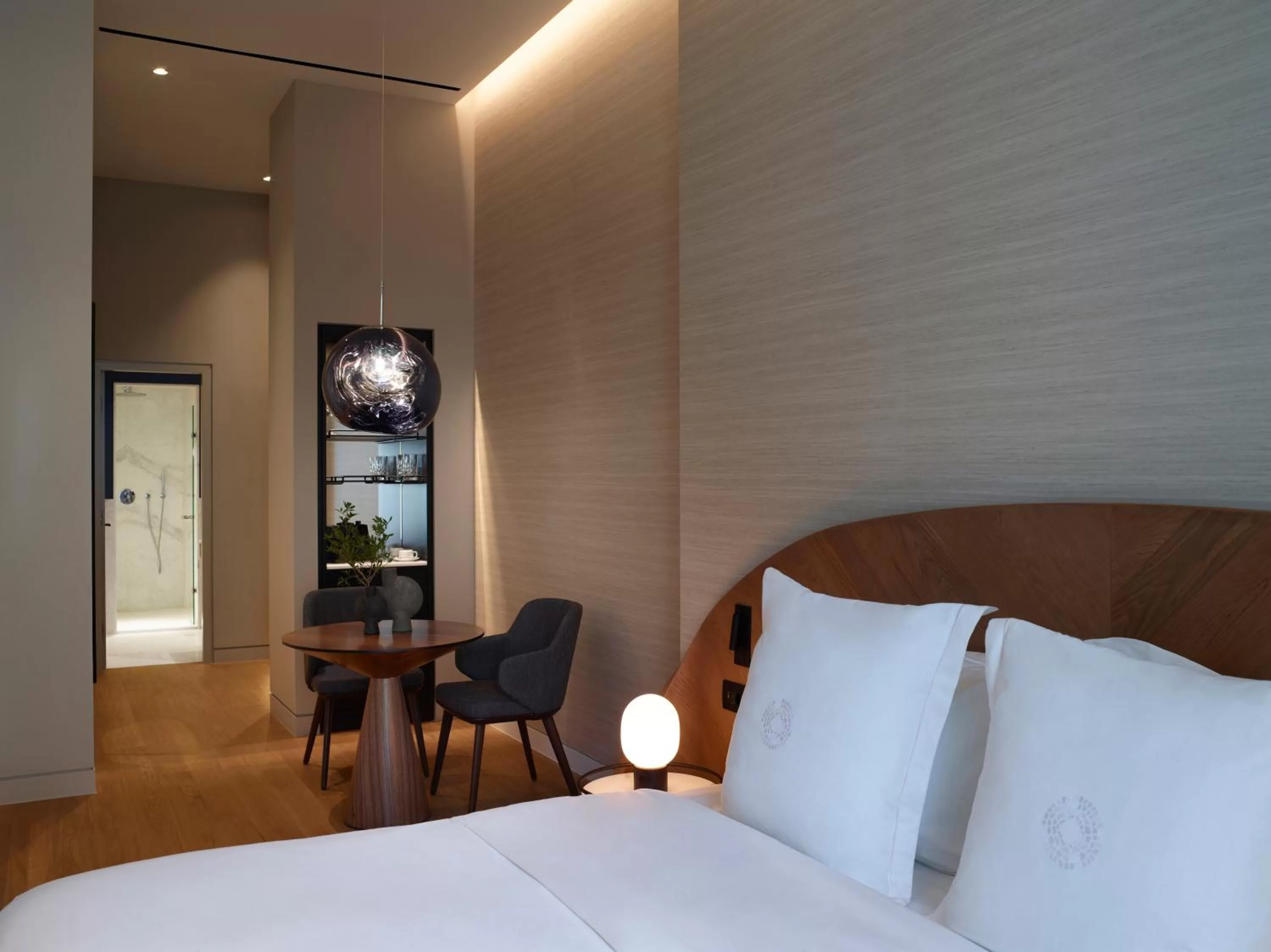 Seating area, Bed in xenodocheio Milos