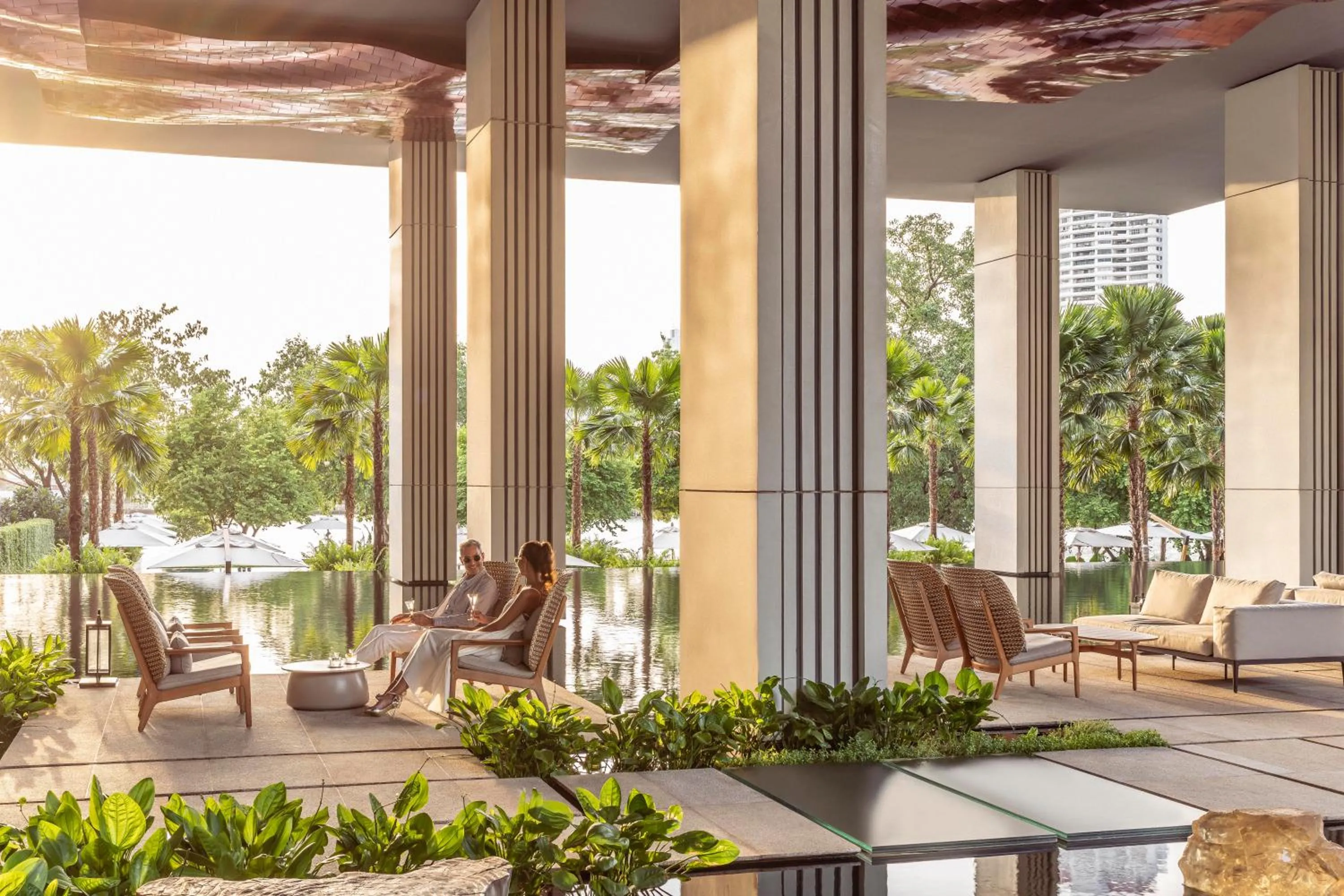 Patio in Four Seasons Hotel Bangkok at Chao Phraya River