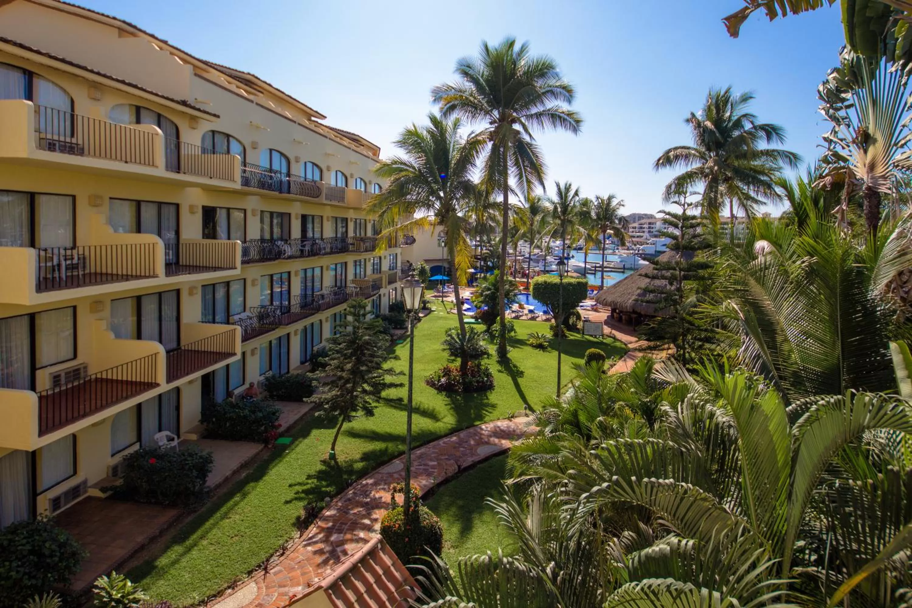 Inner courtyard view in Flamingo Vallarta Hotel & Marina