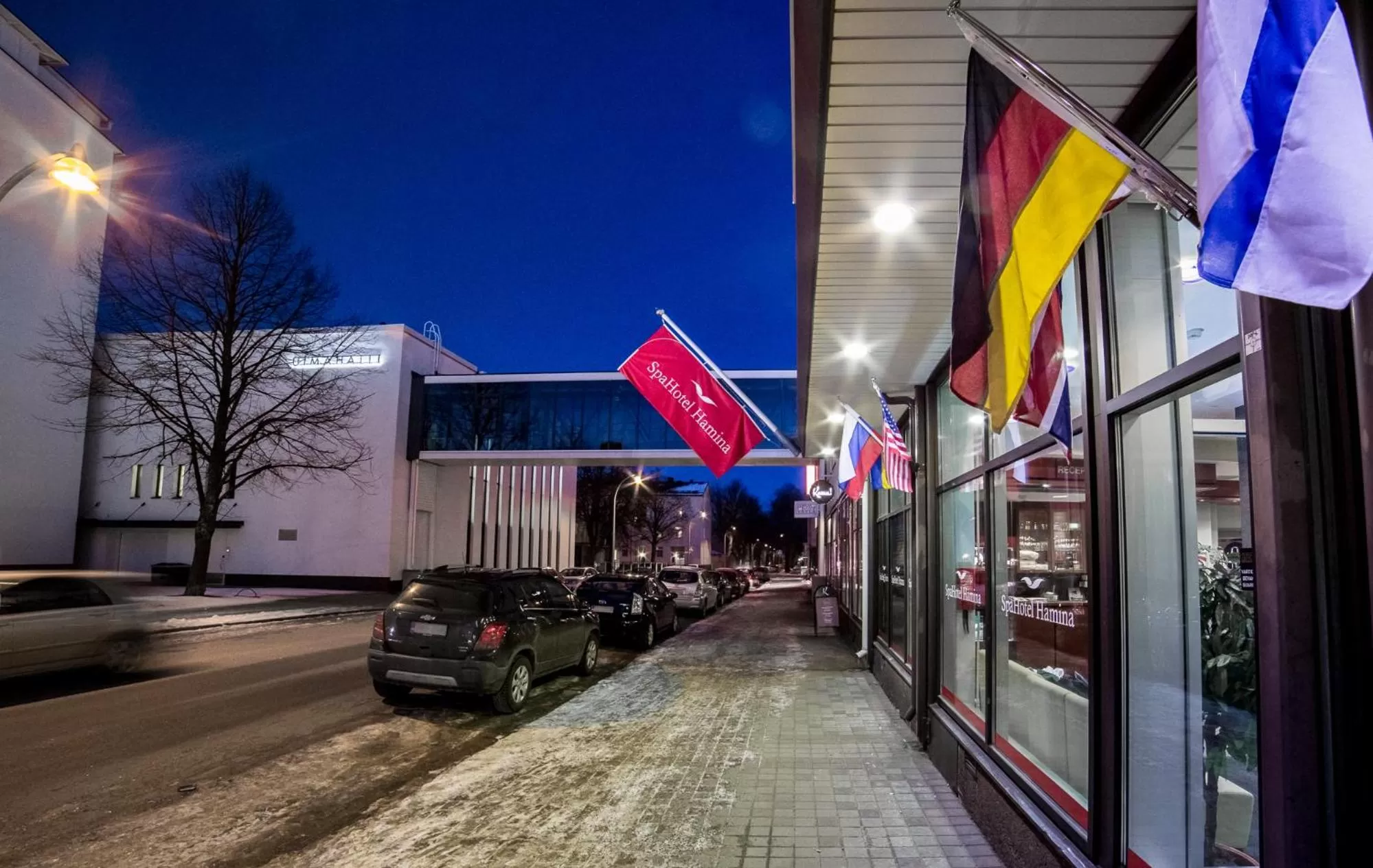 Facade/entrance in SpaHotel Hamina