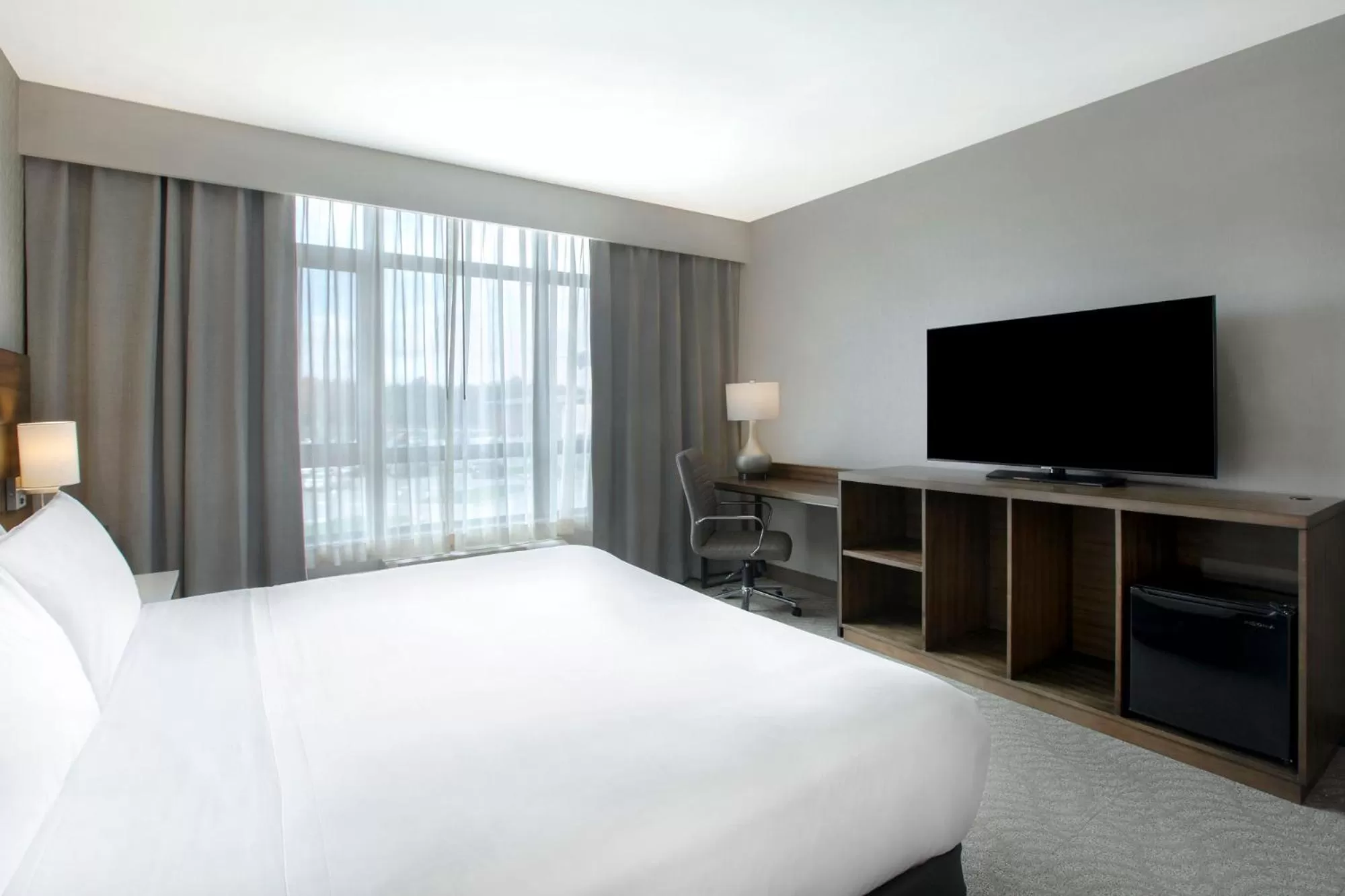 Bed in Great Blue Heron Hotel