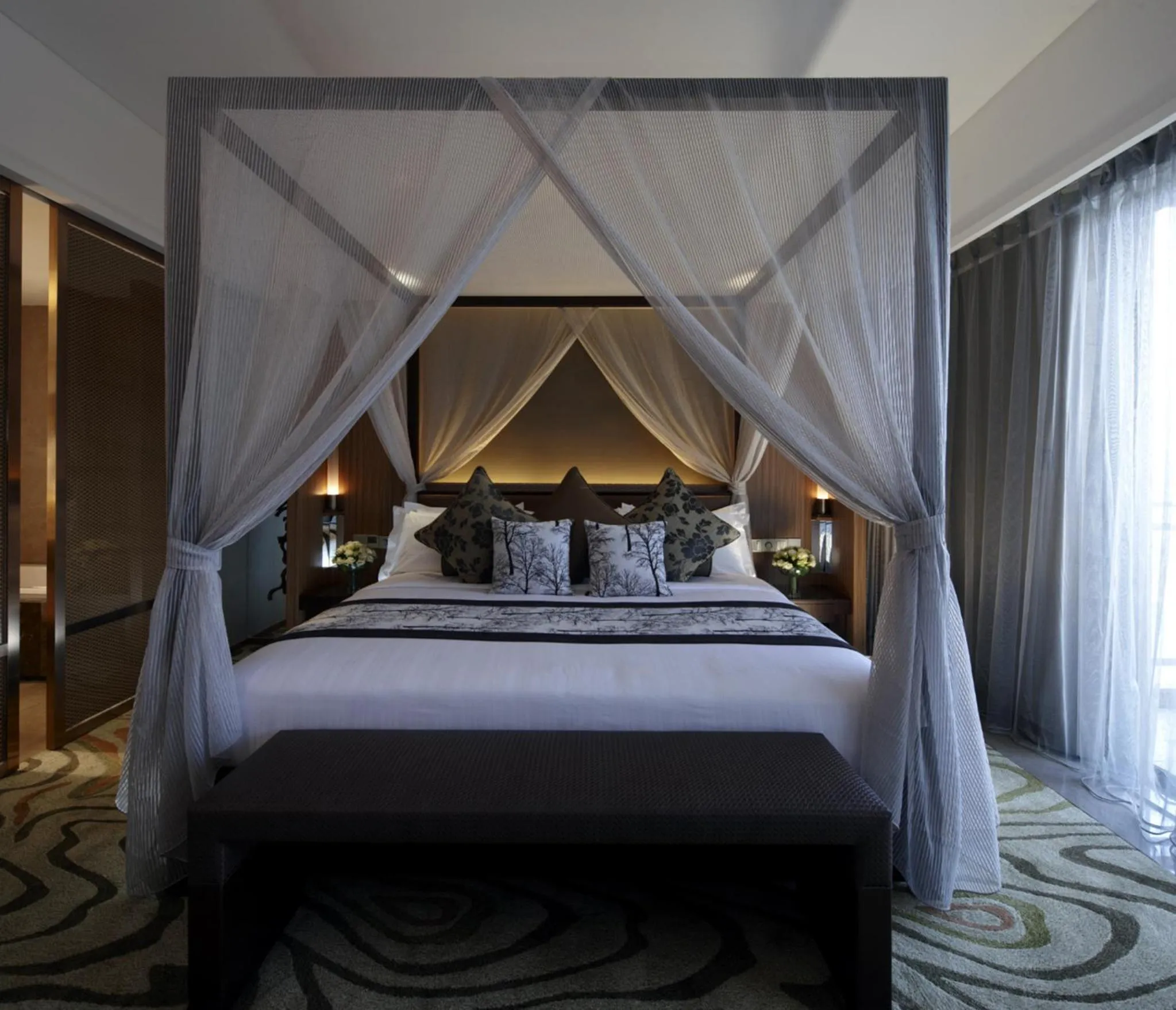 Decorative detail, Bed in Mission Hills Hotel Resorts Dongguan