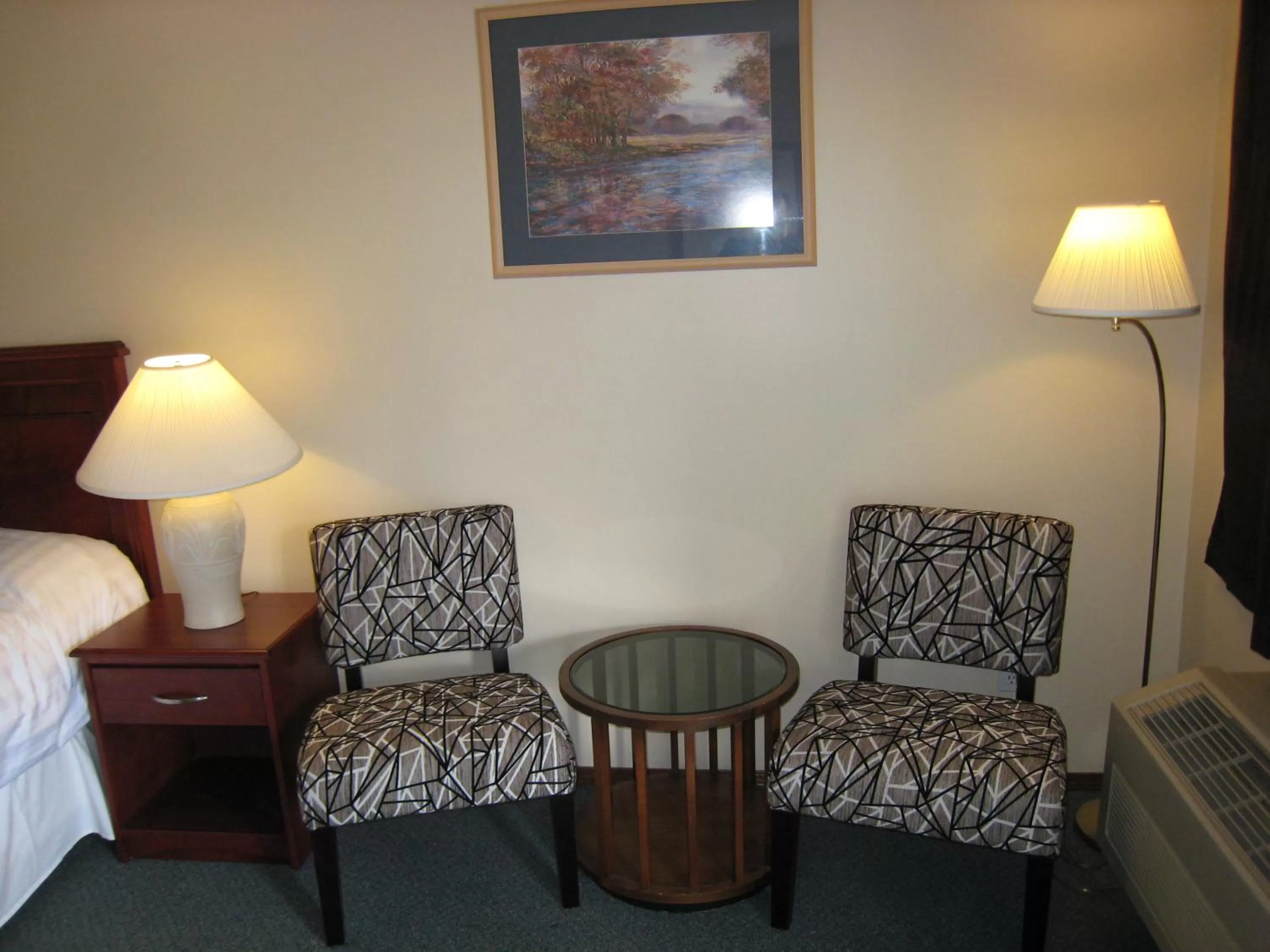 Seating area in Mary's Motel