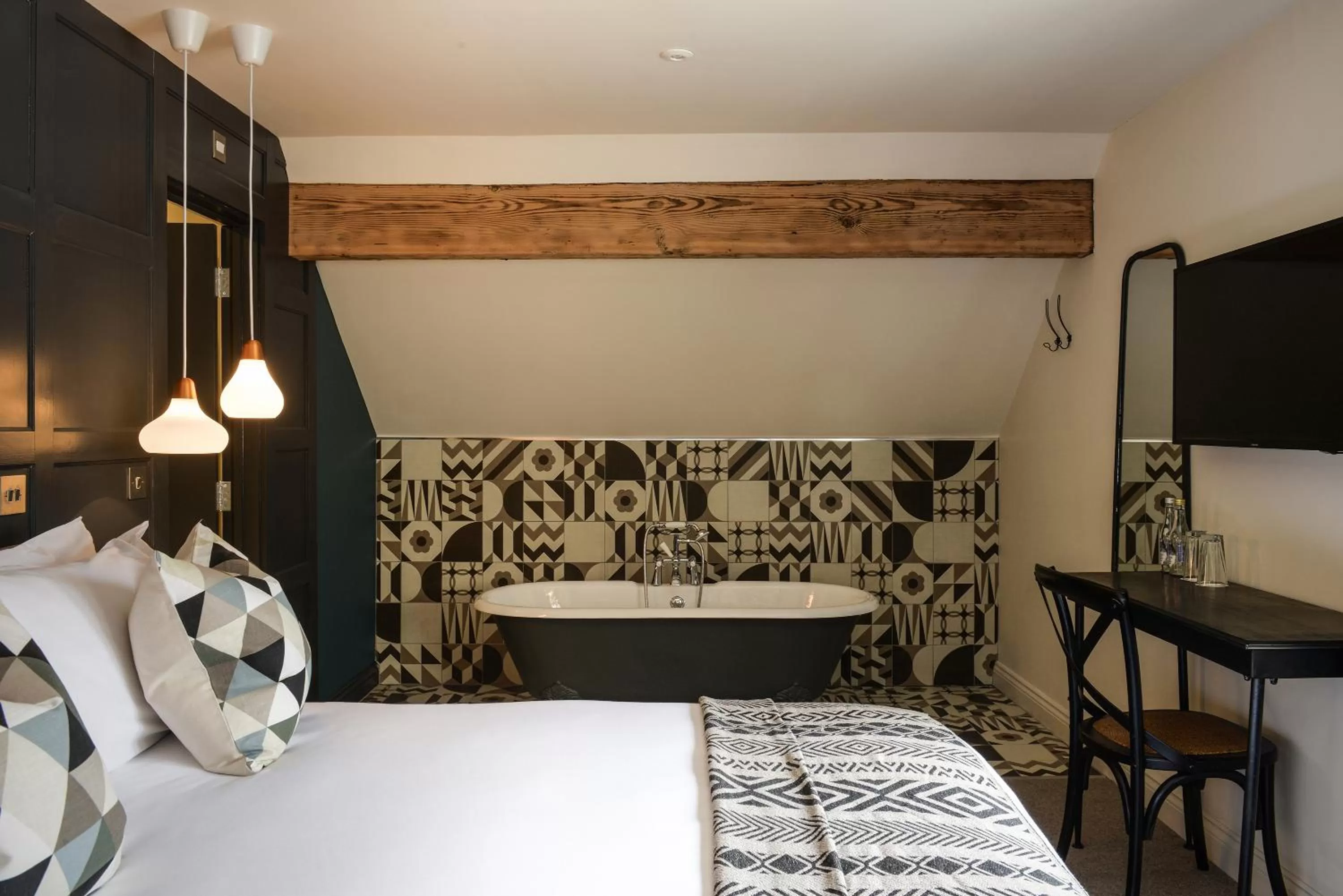 Photo of the whole room, Bed in The Litton