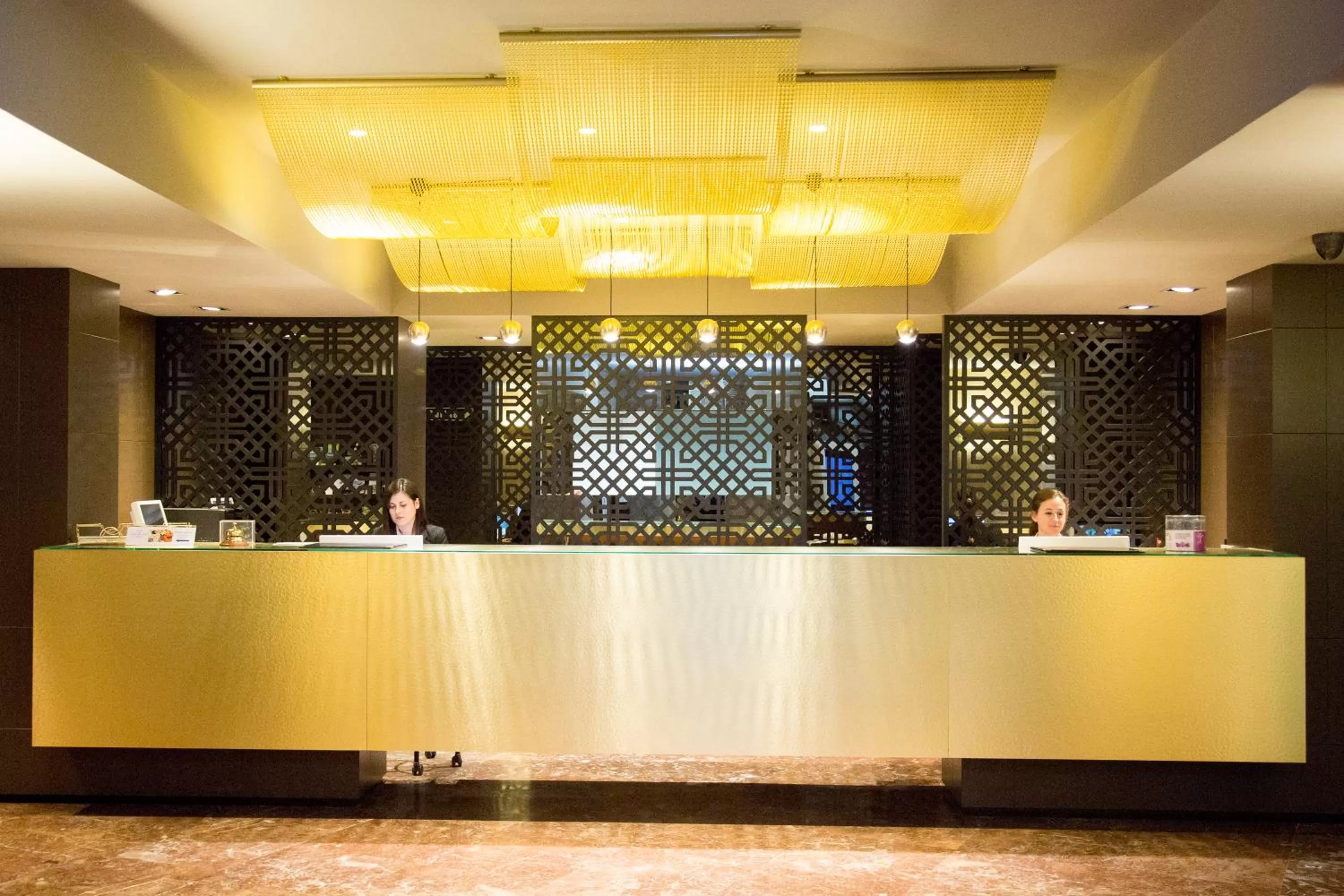 Lobby or reception in Hotel Tres Reyes Pamplona