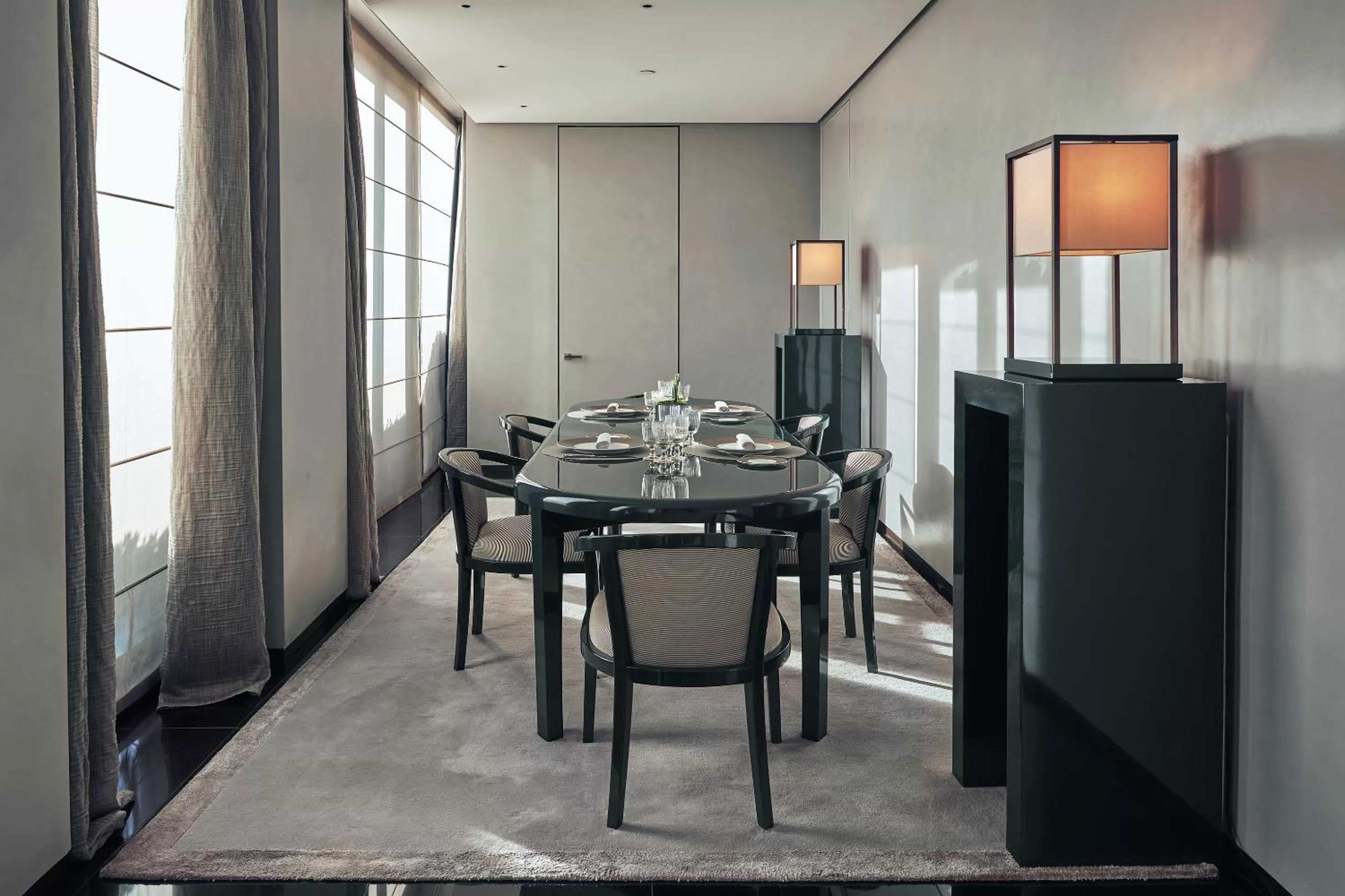 Dining area in Armani Hotel Milano
