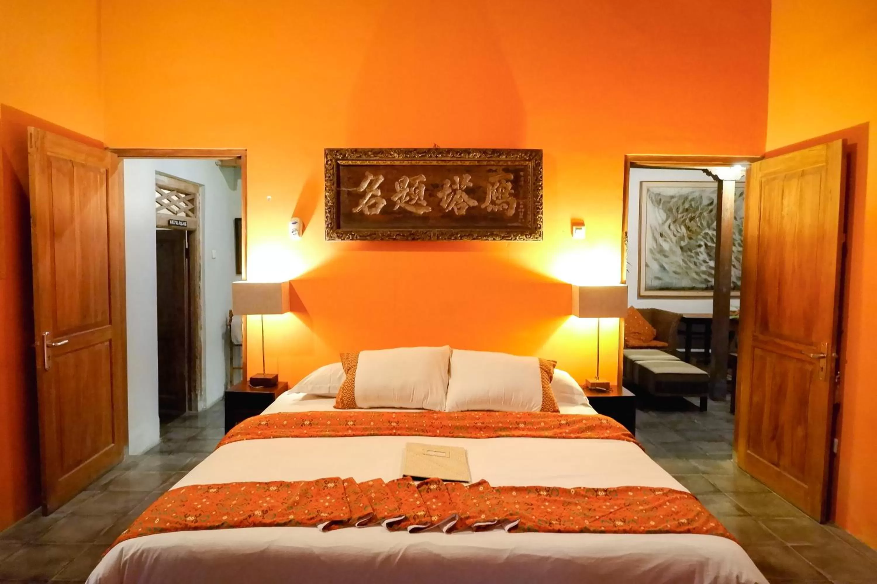 Bed in D'omah Yogya Hotel