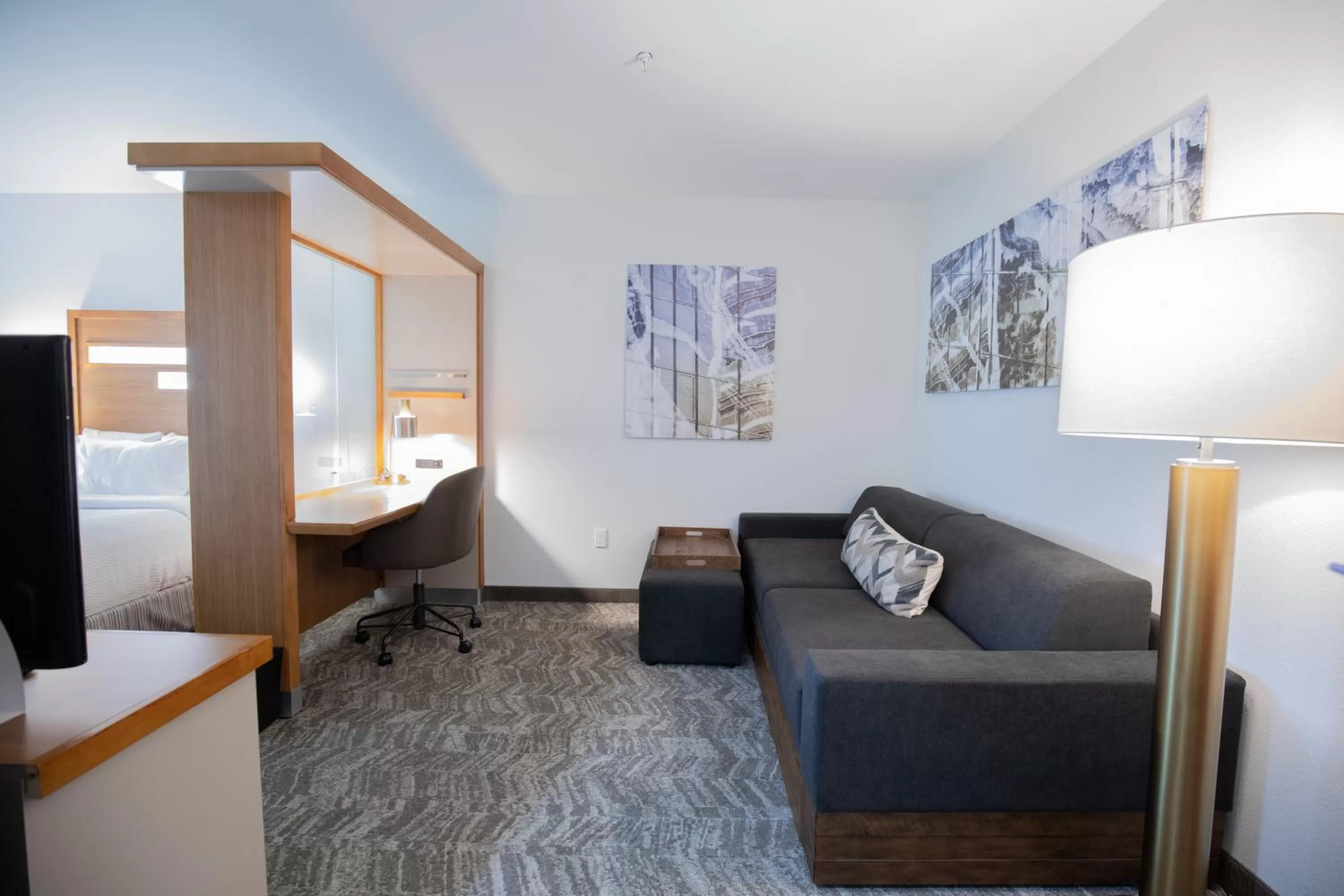 Seating area, Bed in SpringHill Suites by Marriott Baton Rouge Gonzales